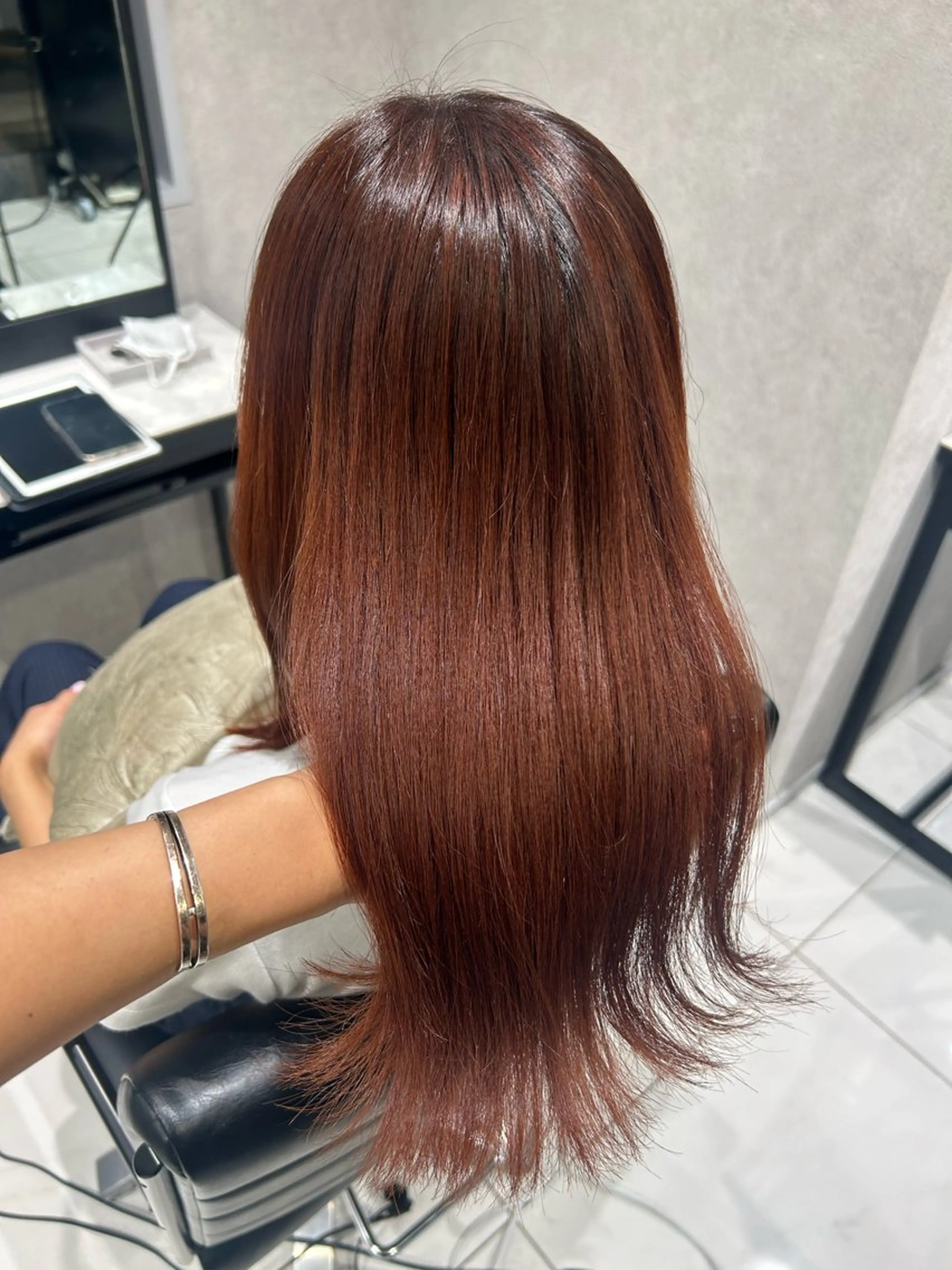 カラー オレンジ ヘアカラー トリートメント 透明感カラー💙 束感まつげ🪼海月のマツエク・マツパデザイン