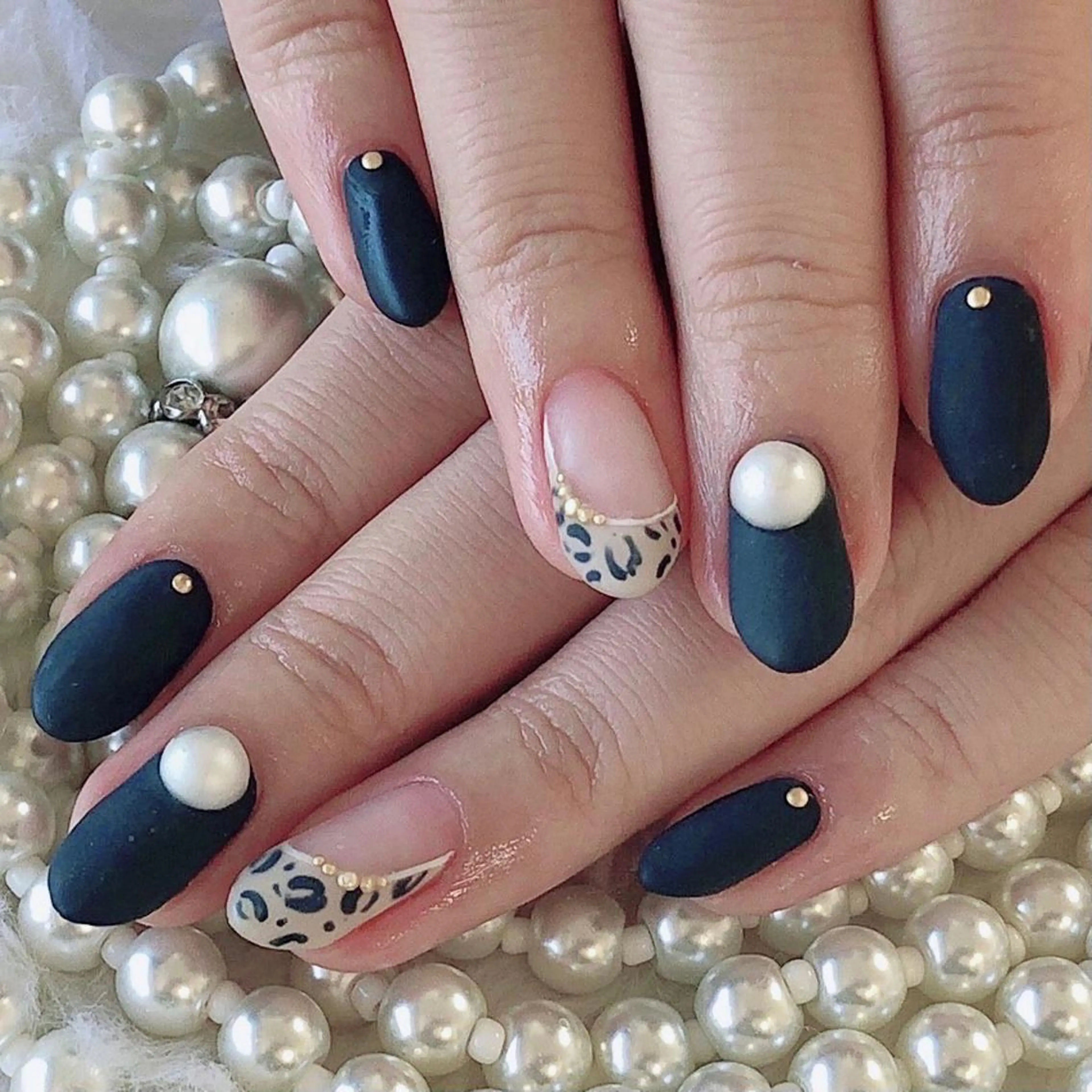 ネイル アニマル柄 マットネイル ハンドネイル Nail lieNのネイルデザイン