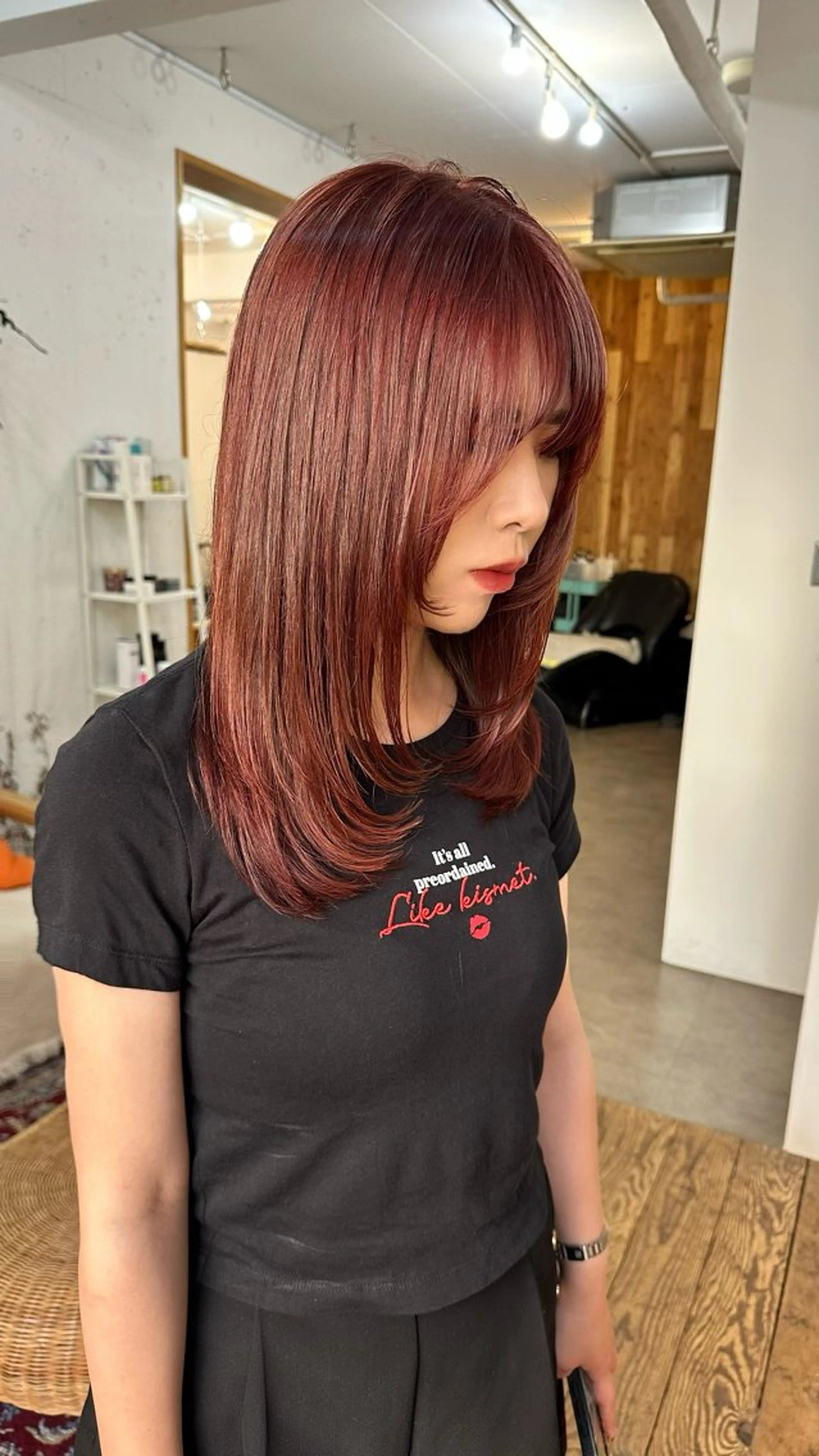 ミディアム カラー 🪭risa 暖色/レイヤー🪭のヘアスタイル