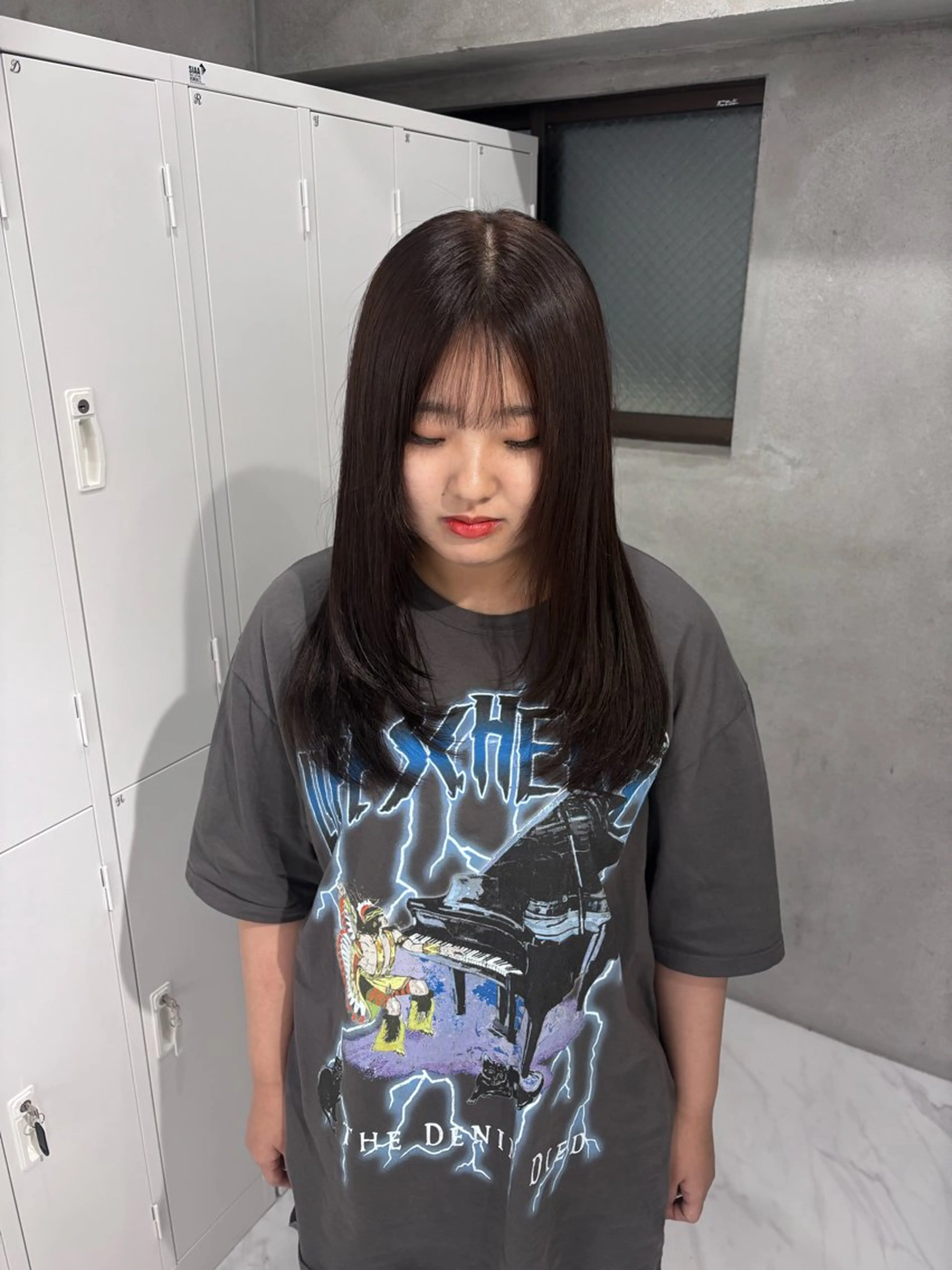 ロング カラー レイヤーカット カット 心愛/天神/レイヤー /透明感カラー/艶髪のヘアスタイル