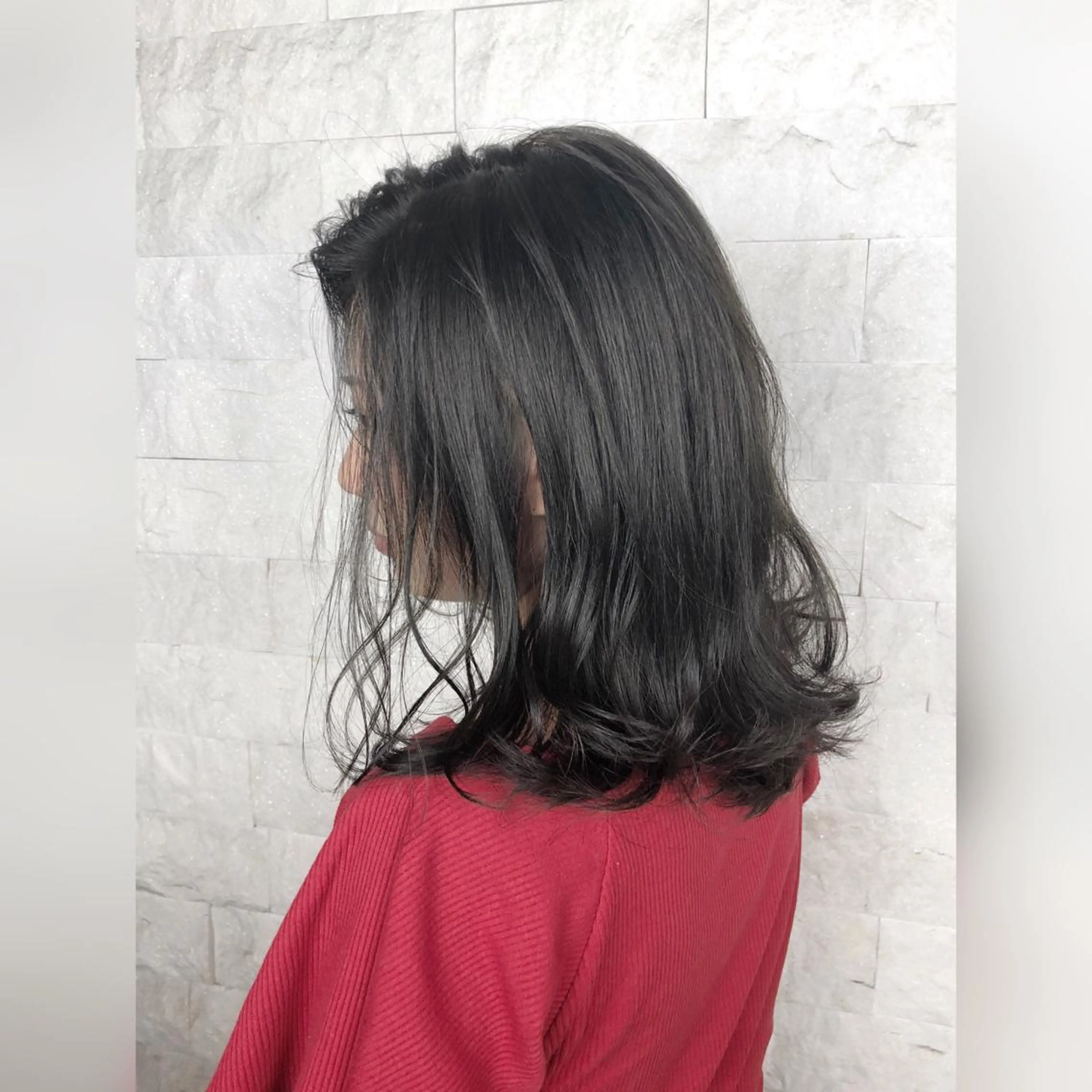 ミディアム カット 縮毛矯正 トリートメント 圧倒的美髪ストレート ツダケイタロウのヘアスタイル