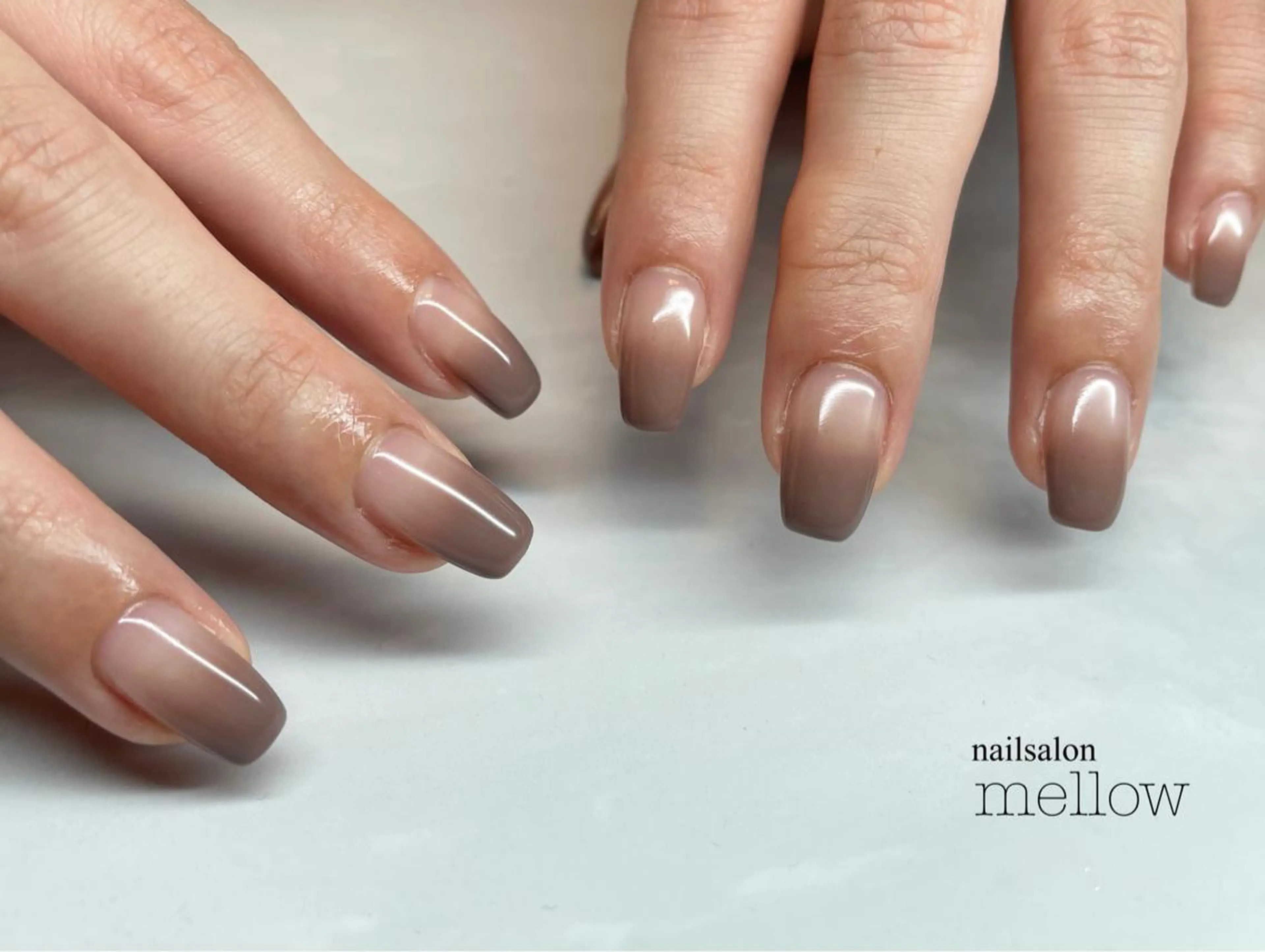 ネイル ブラウン グラデーション 大山 浩美のネイルデザイン