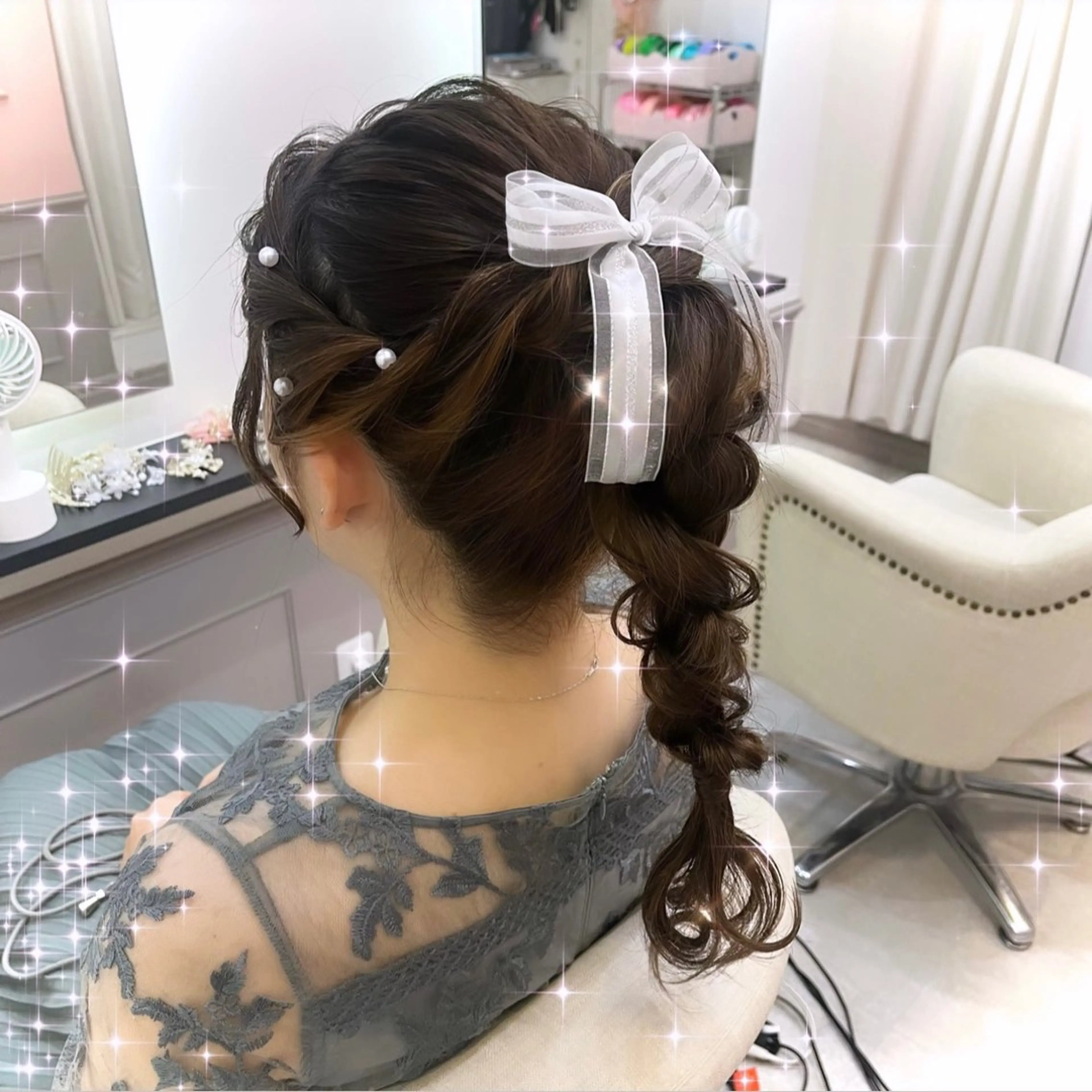 セミロング ヘアアレンジ ヘアセット lien ヒジリのその他イメージ
