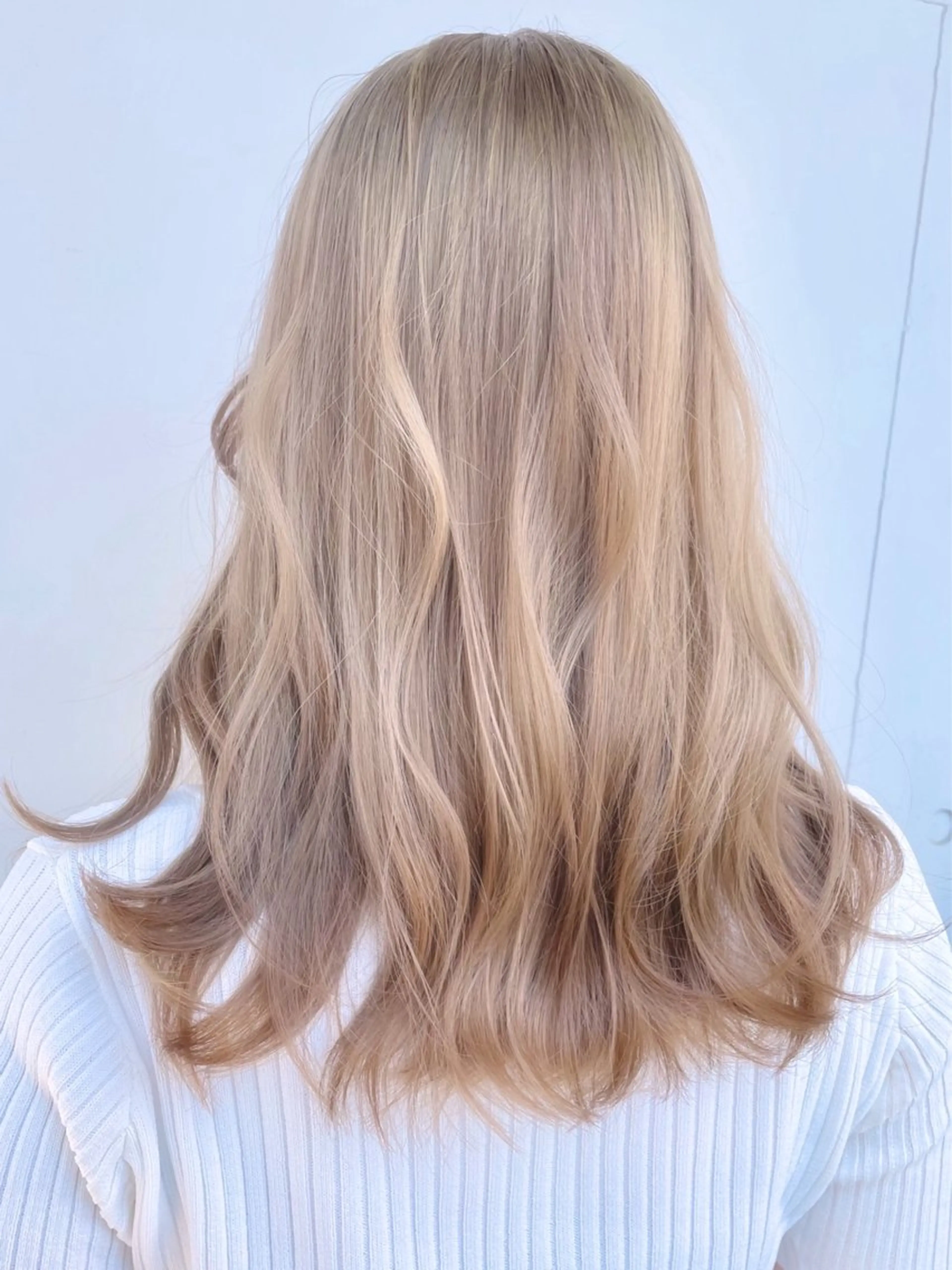 ロング カラー アディクシーカラー ベージュカラー 黒髪 ブリーチ ブルーカラー ヘアカラー 藤澤 夏実/インナーカラーのヘアスタイル
