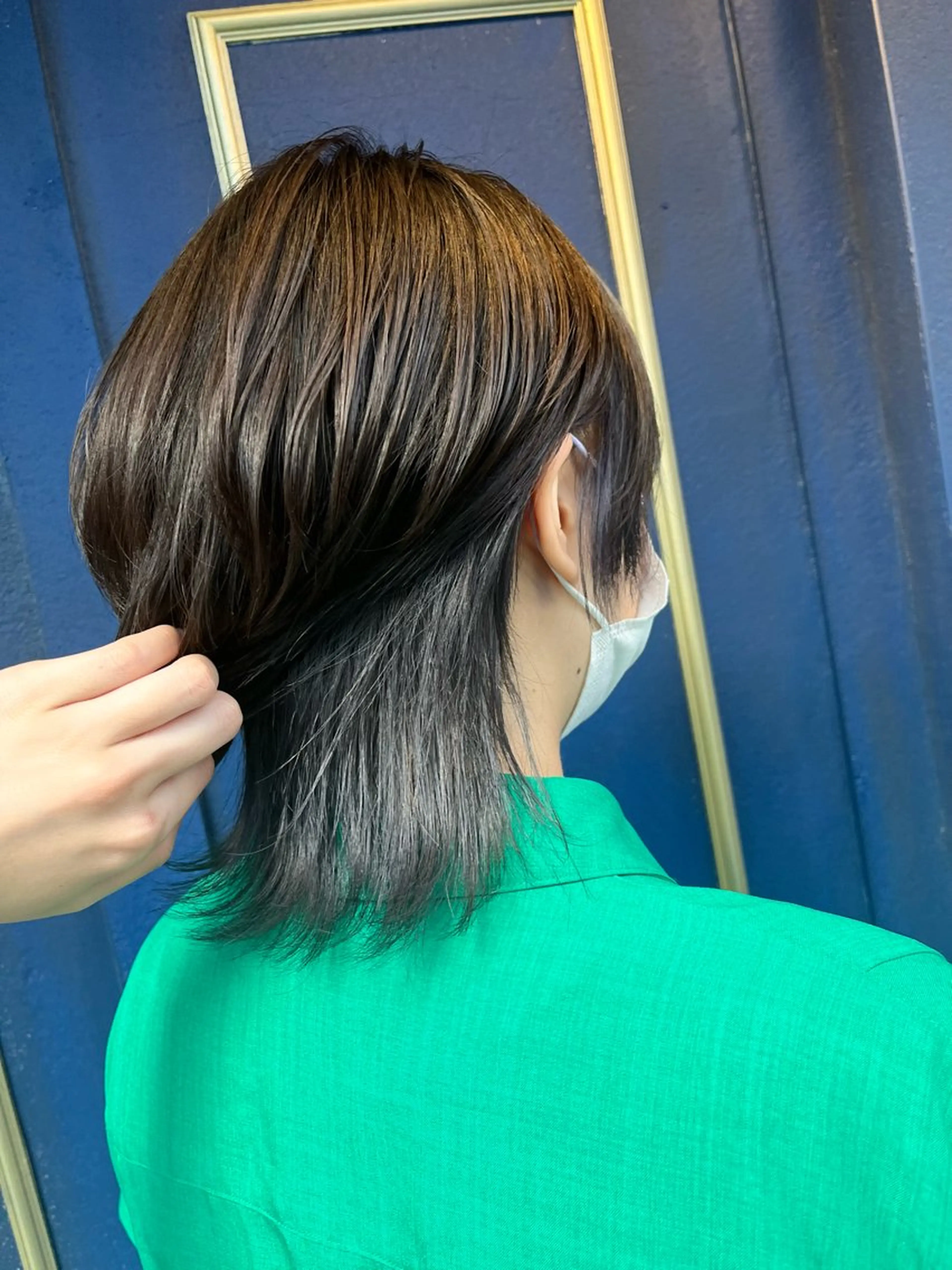 ミディアム カラー ダークグレー カット ヘアカラー tomoka 推しカラーのヘアスタイル