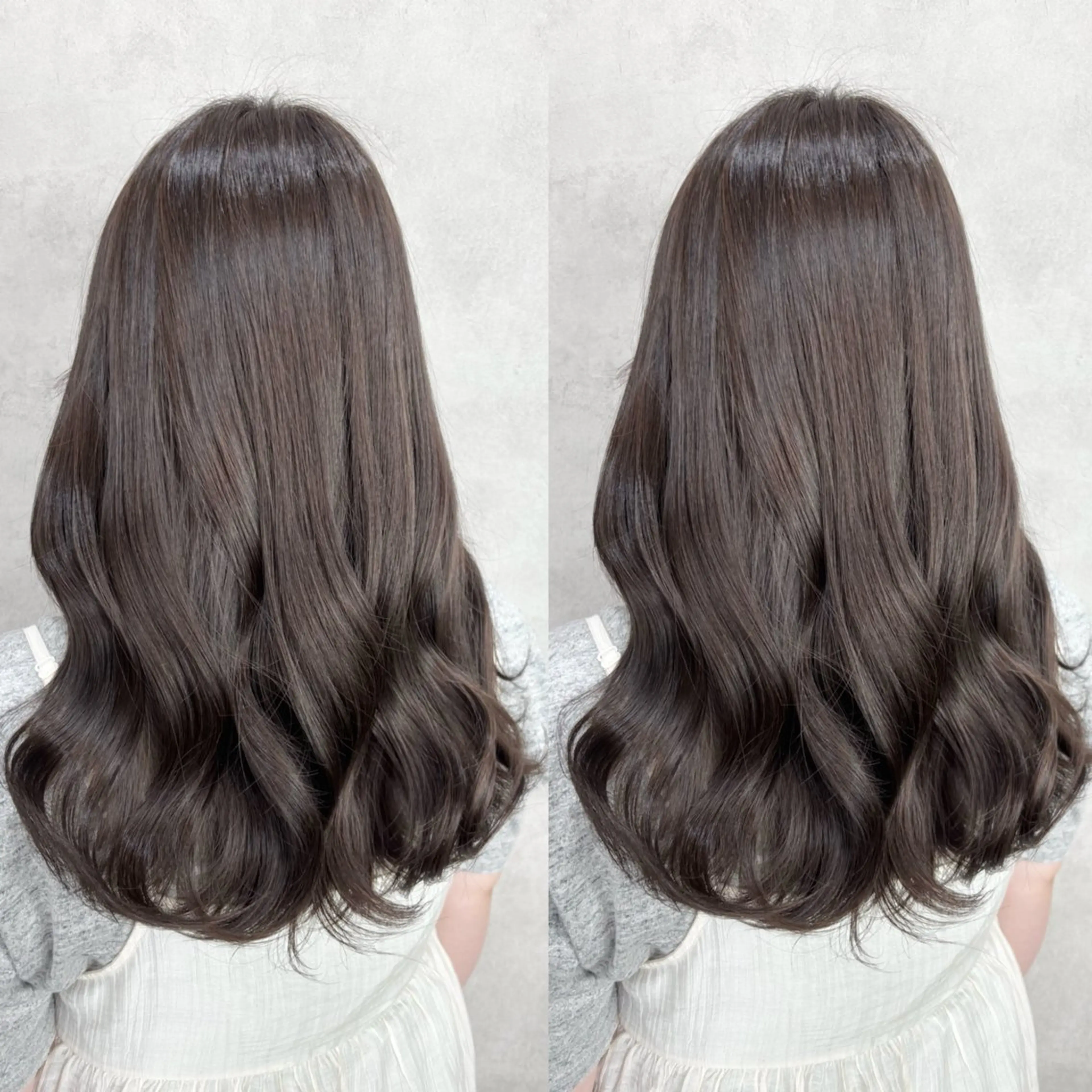 ロング カラー ブリーチ フォギーグレージュ グレージュ ヘアカラー 💎色落ち綺麗に白肌 ラベンダー💎りんのヘアスタイル