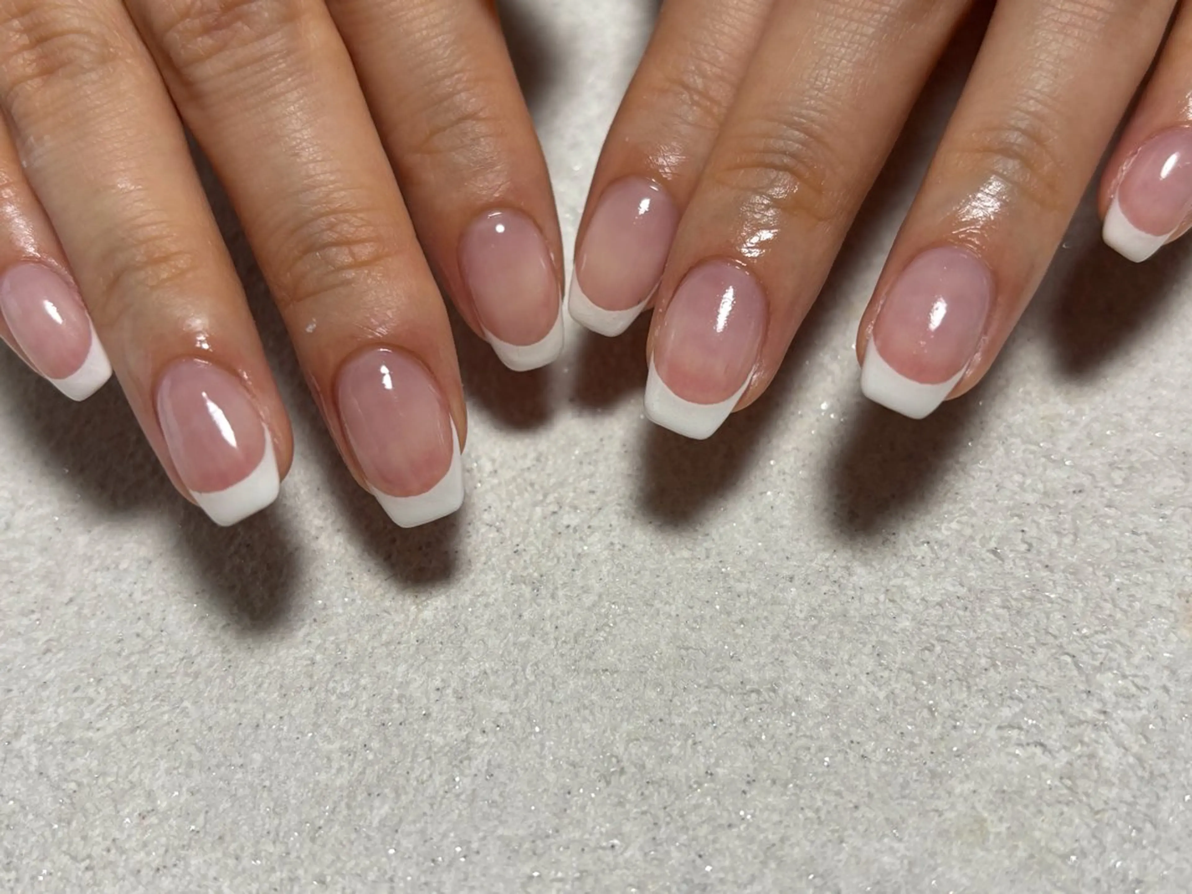 ネイル オーロラネイル フットネイル フレンチネイル ジェルネイル 韓国ネイル ハンドネイル kiki nail 二子玉川のネイルデザイン