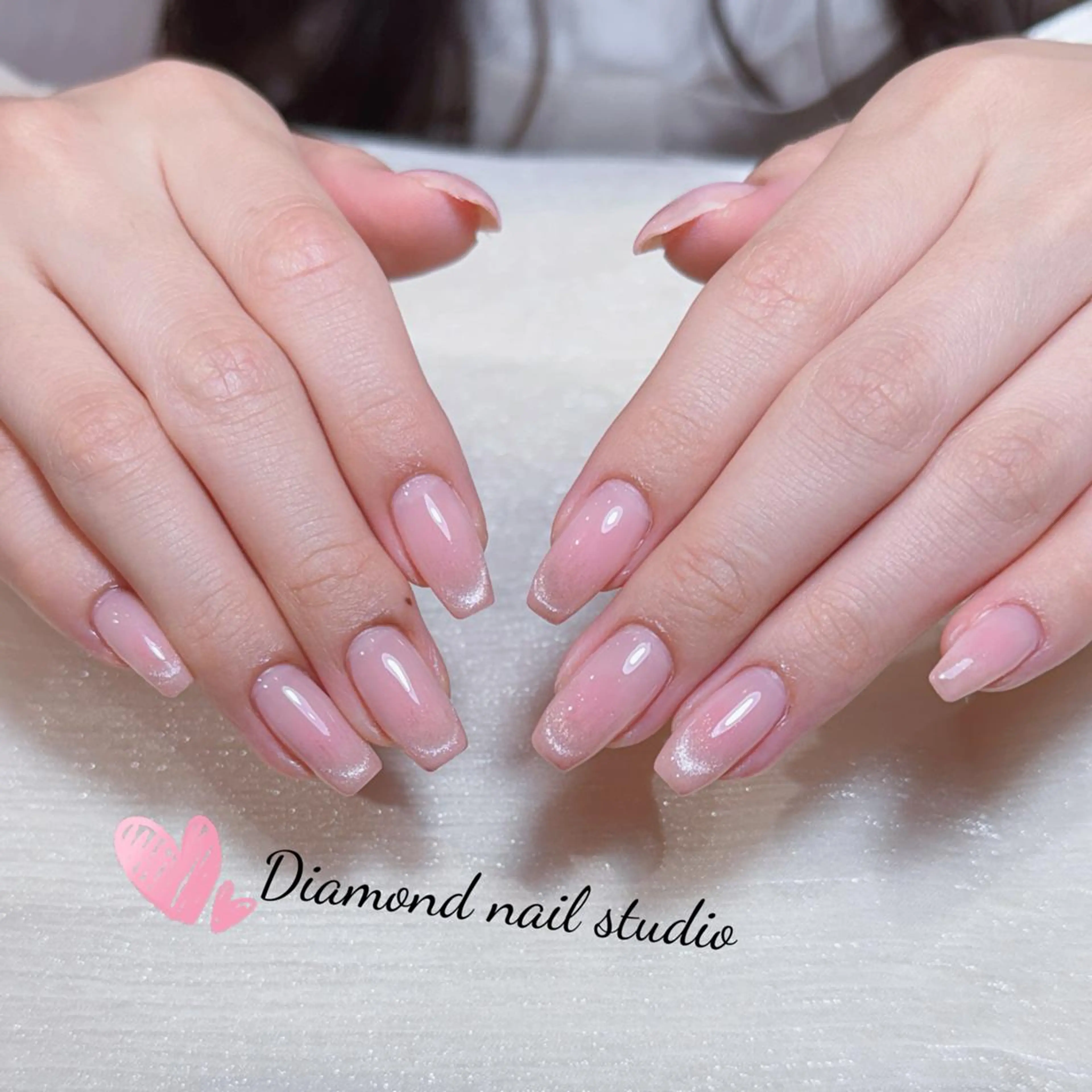 ネイル アートネイル オーロラネイル ガーリー キラキラネイル 韓国ネイル ハンドネイル DIAMOND NAILMANAMIのネイルデザイン