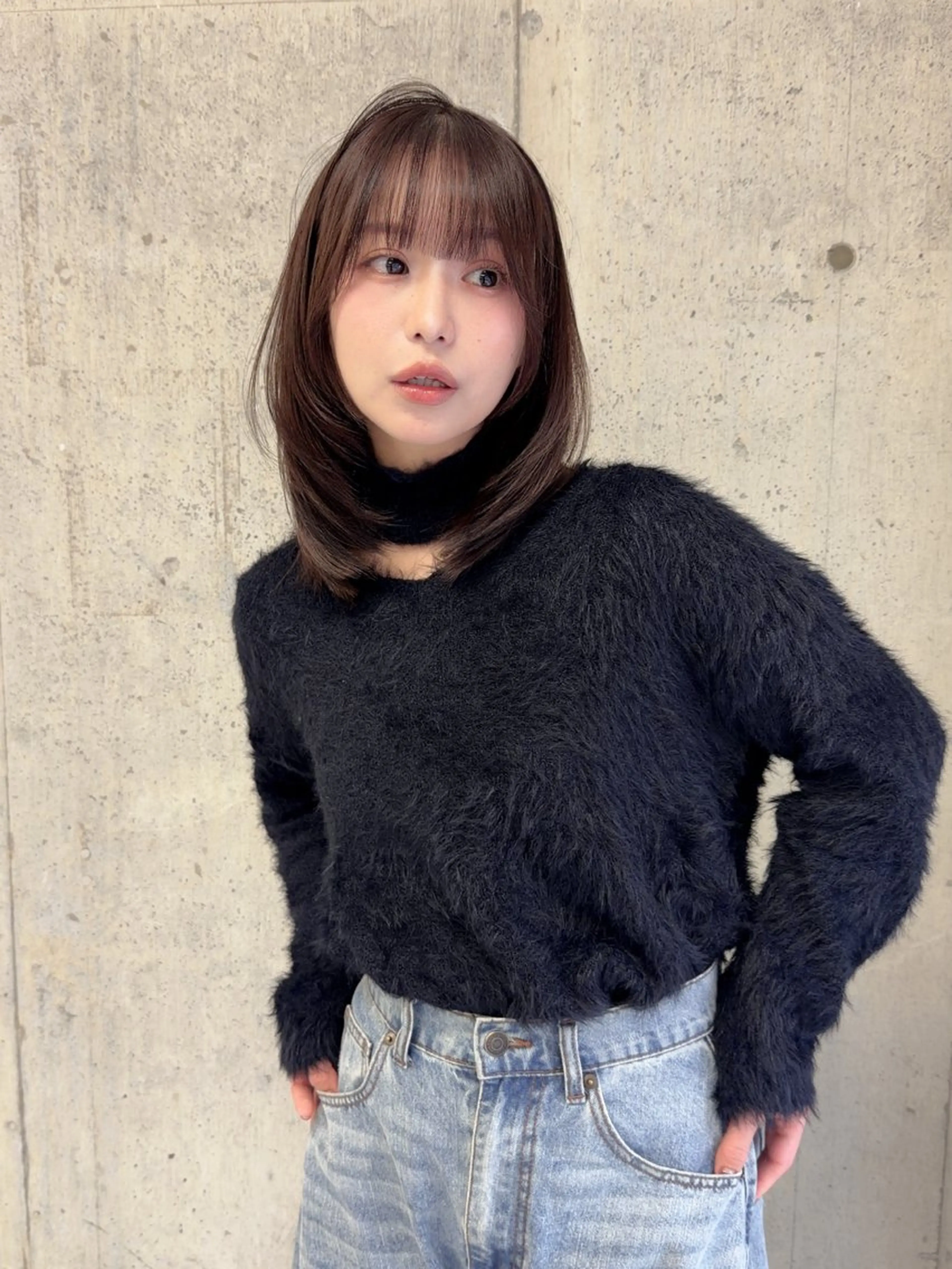 ミディアム カット ヘアカラー 廣瀬双葉 トップスタイリストのヘアスタイル