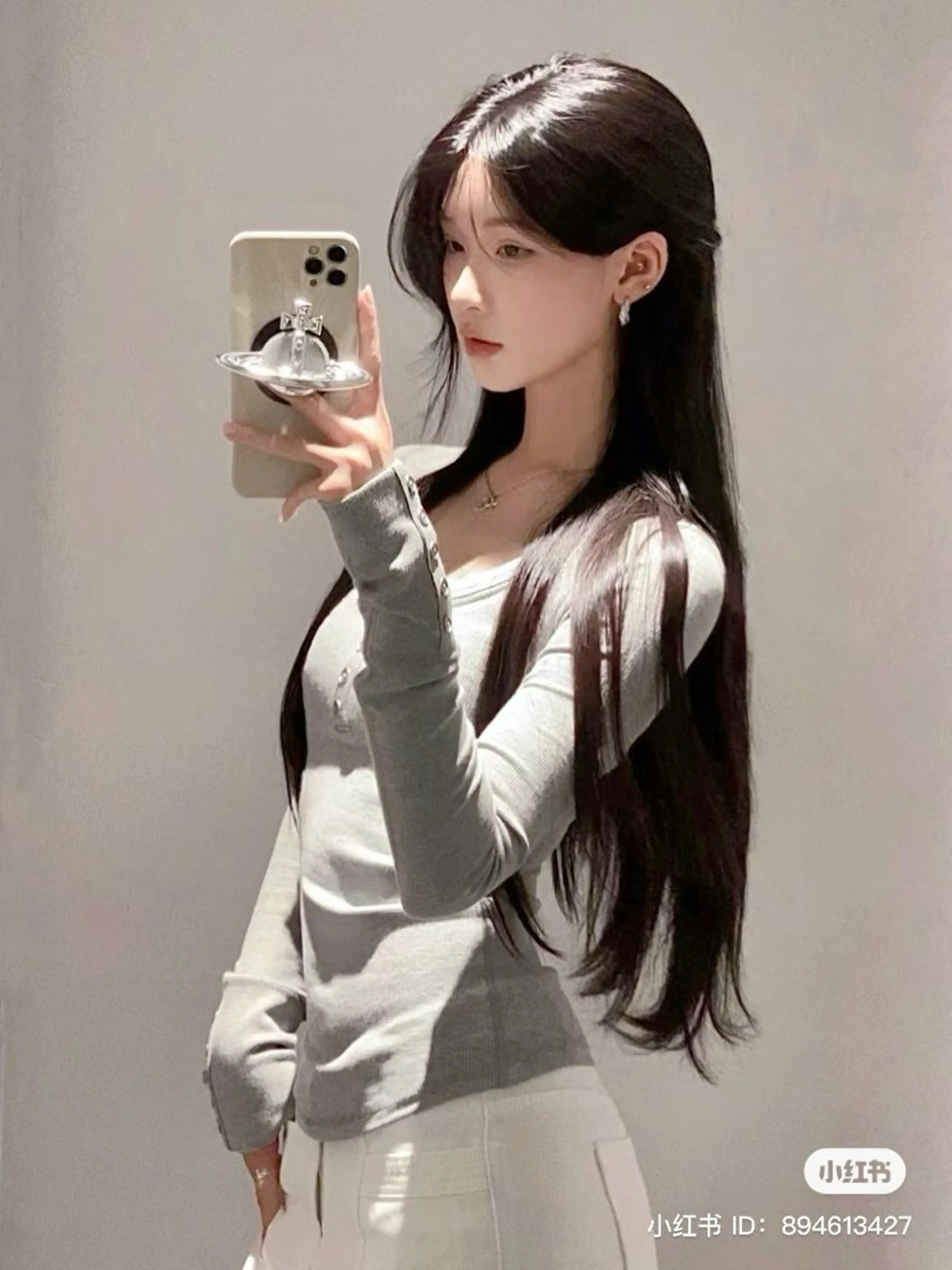 ロング カラー 韓国風暗髪ヘア🤍 🫧MIREIのヘアスタイル