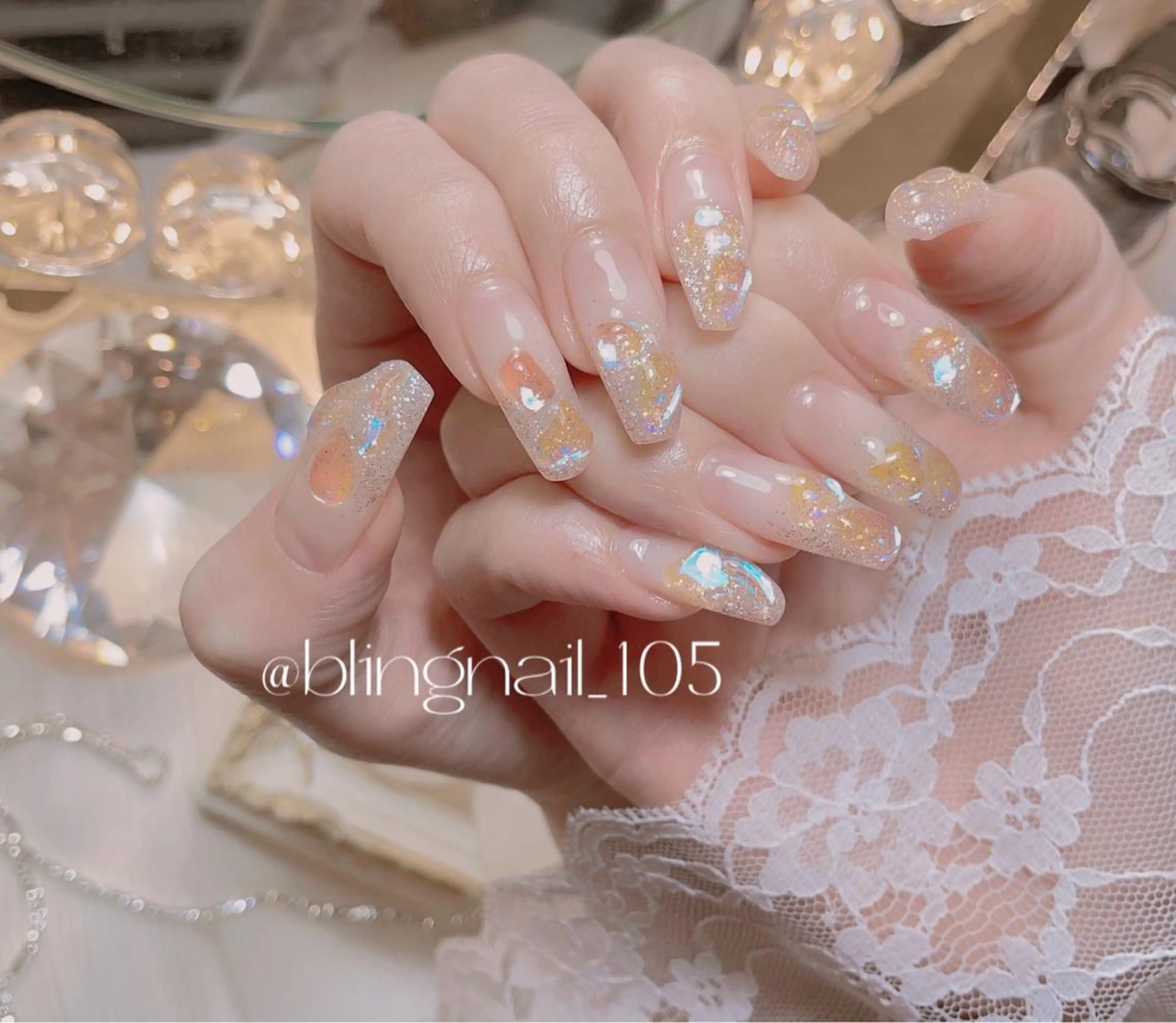 ネイル 23時まで❤︎韓国、 ワンホンネイルのネイルデザイン