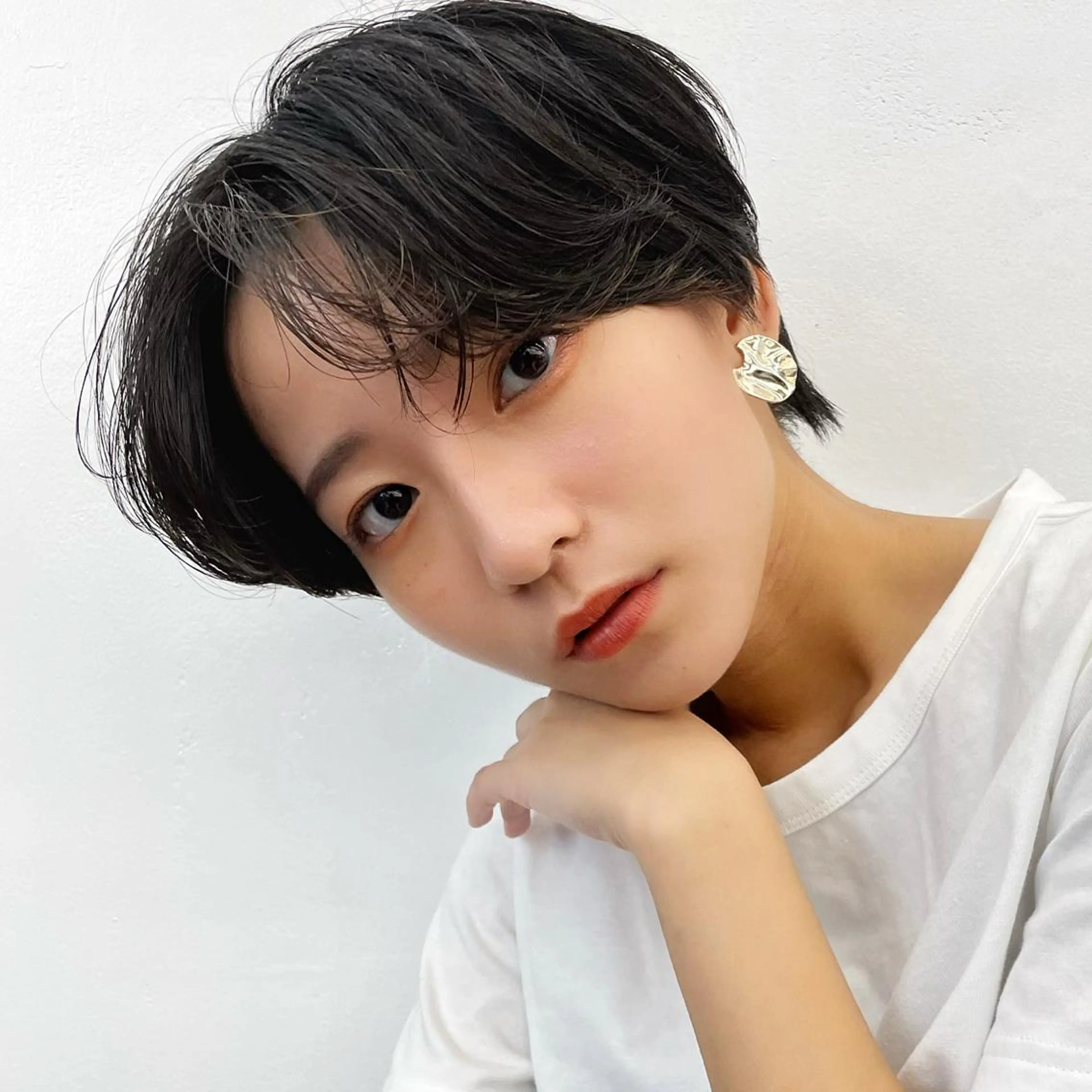 ショート パーマ ショートヘア カット パーマ レイヤー/ショート透 明感カラー/西田祐賀のヘアスタイル