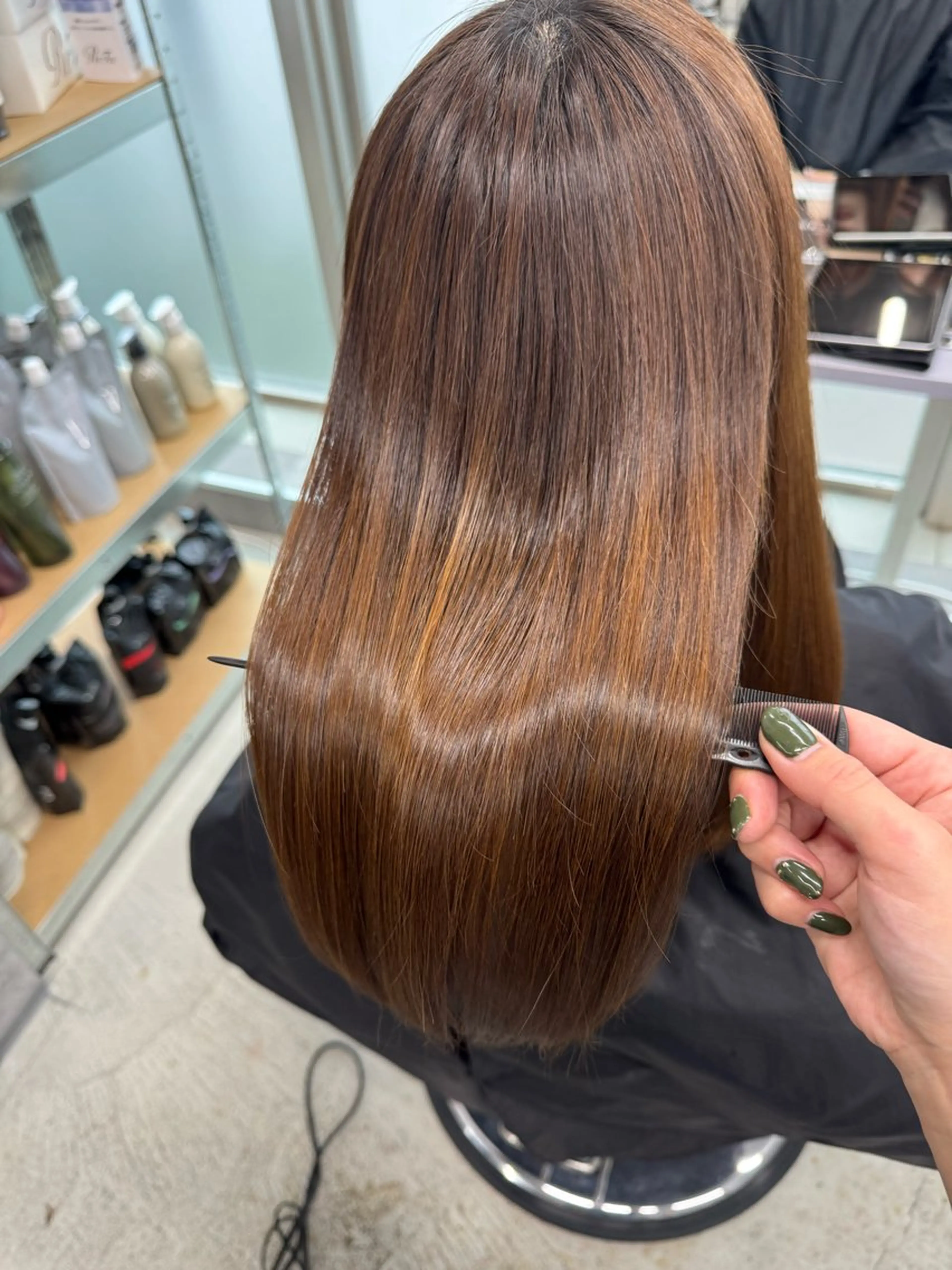 【　ご新規様限定価格　 】　　　　　　　　　　　　　　　　　　　　カット＋ネオメテオ髪質改善ストレート+トリートメント✨の写真