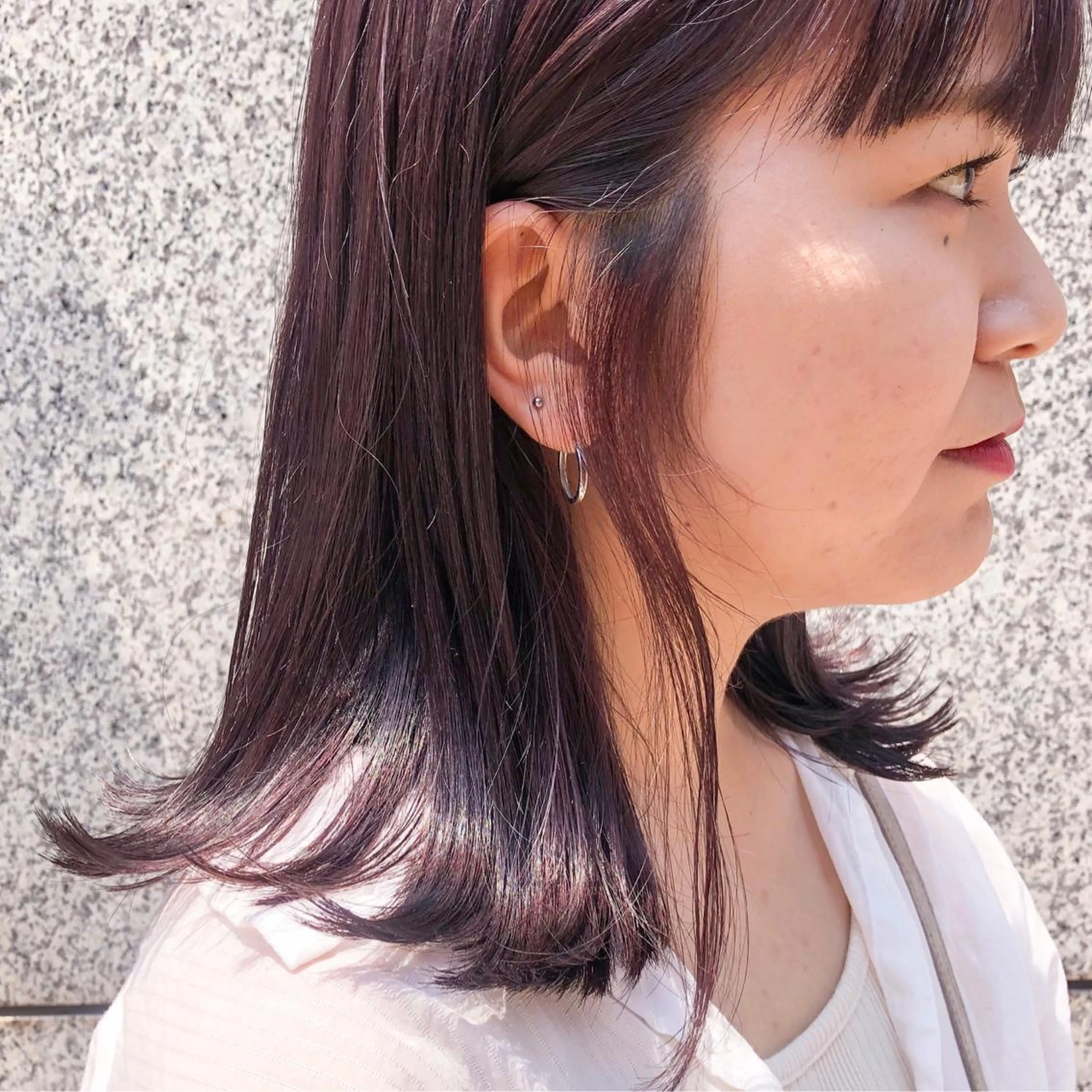 ミディアム カラー ラベンダーカラー カット ヘアカラー 尾籠 美幸 （オゴモリ ミユキ）のヘアスタイル