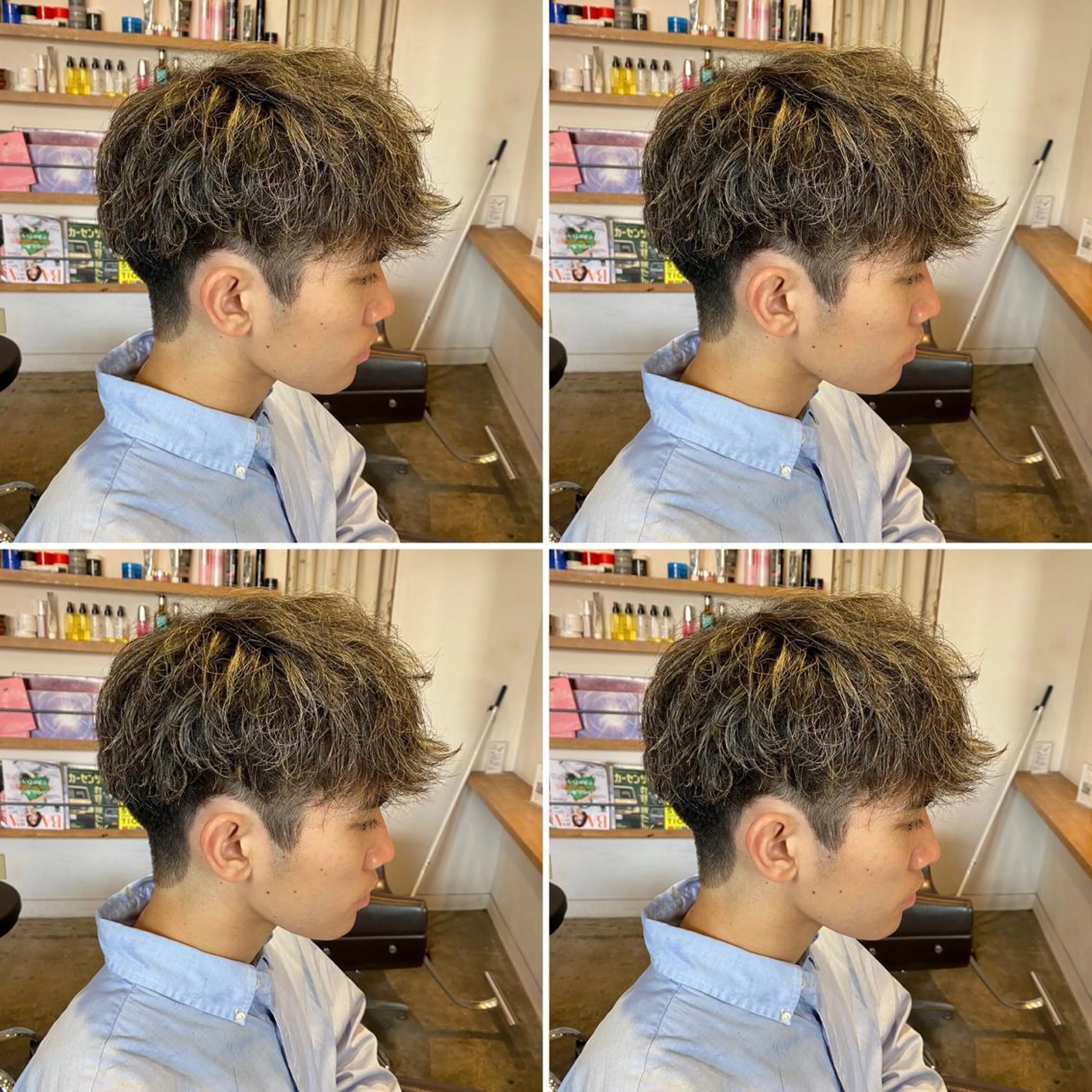 メンズ カット ヘアセット 👑メンズパーマの 天才店長望月👑のヘアスタイル