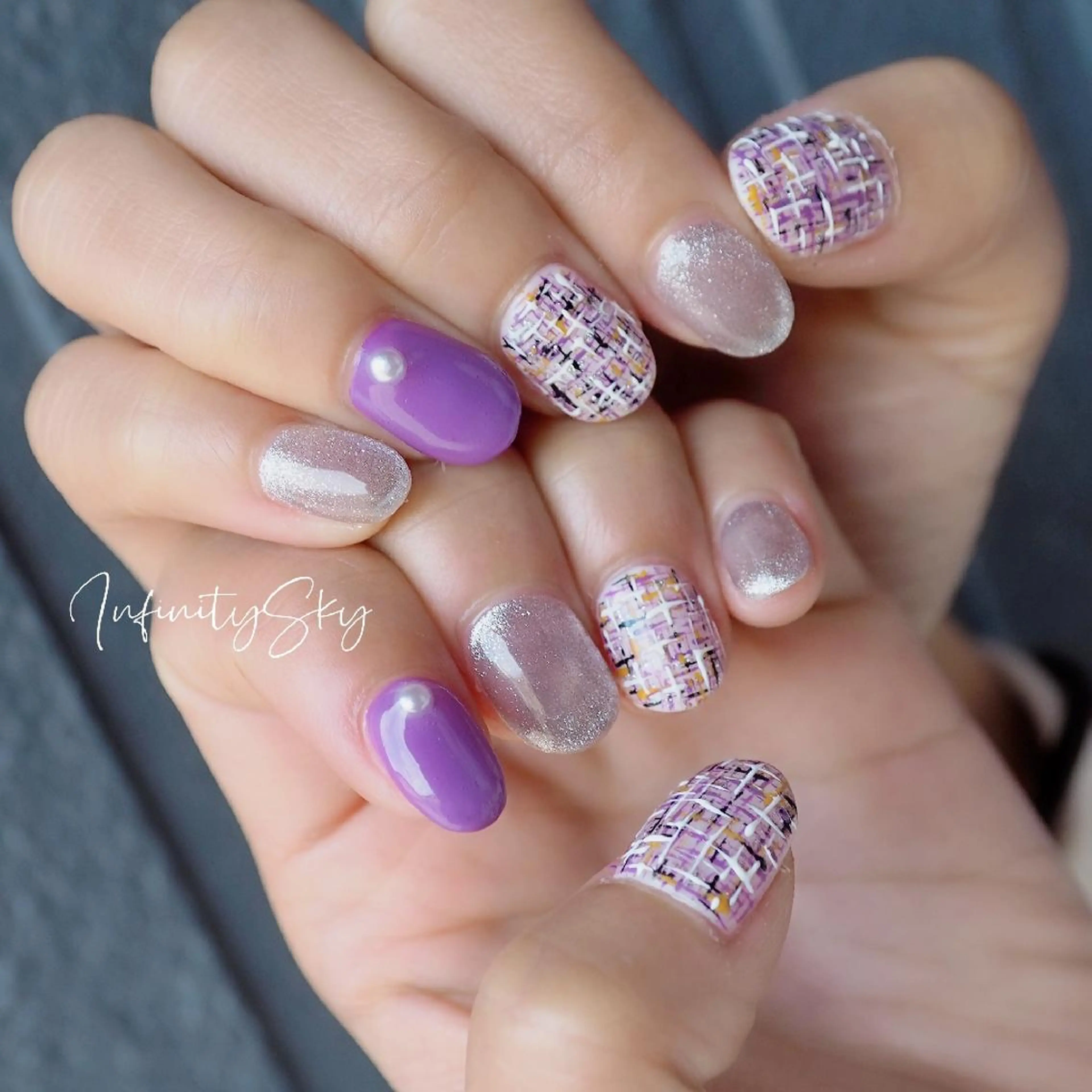 ネイル アートネイル ハンドネイル infinity skyのネイルデザイン