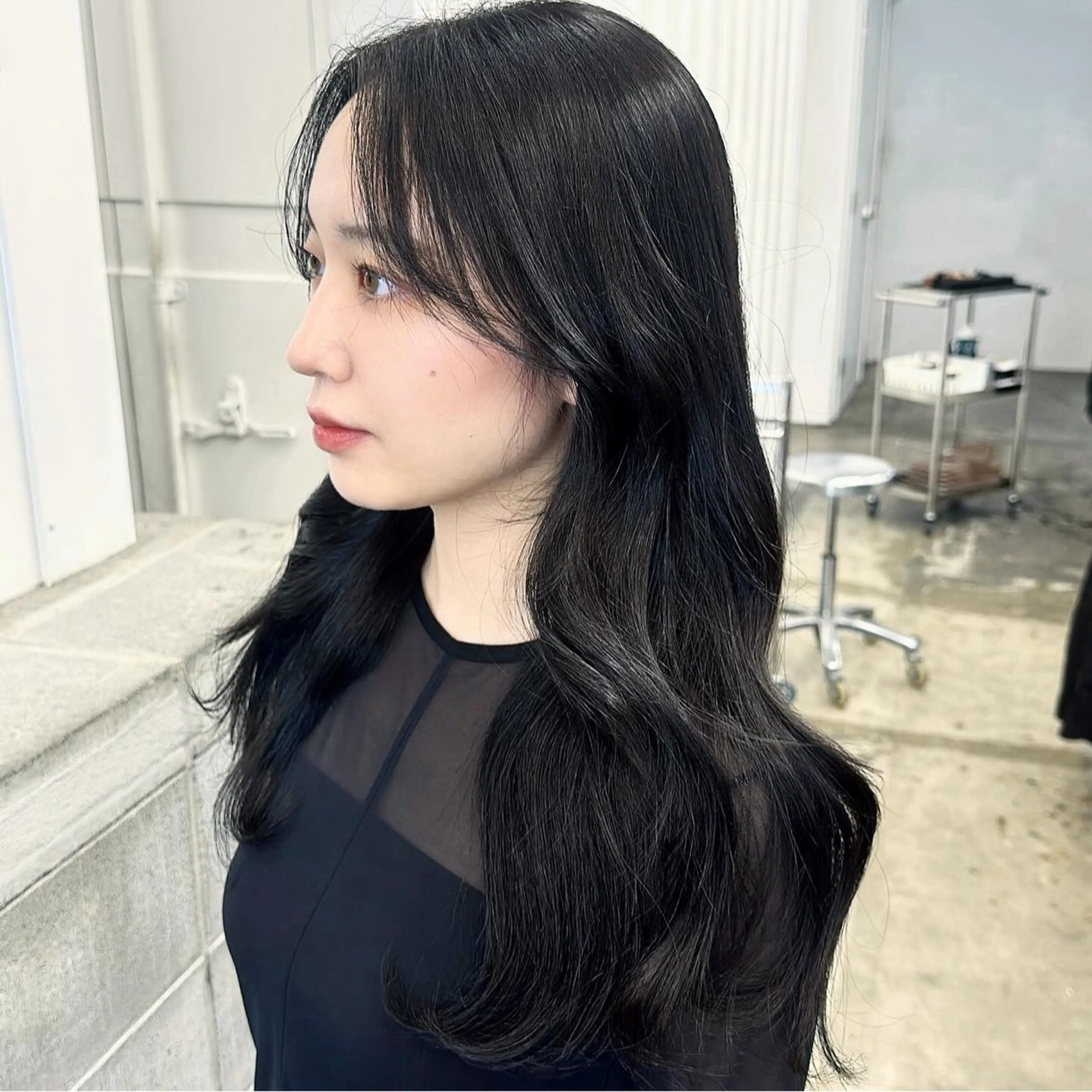 セミロング カラー ヘアセット 🎀ツヤ髪/韓国 ヘアミカ🎀のヘアスタイル