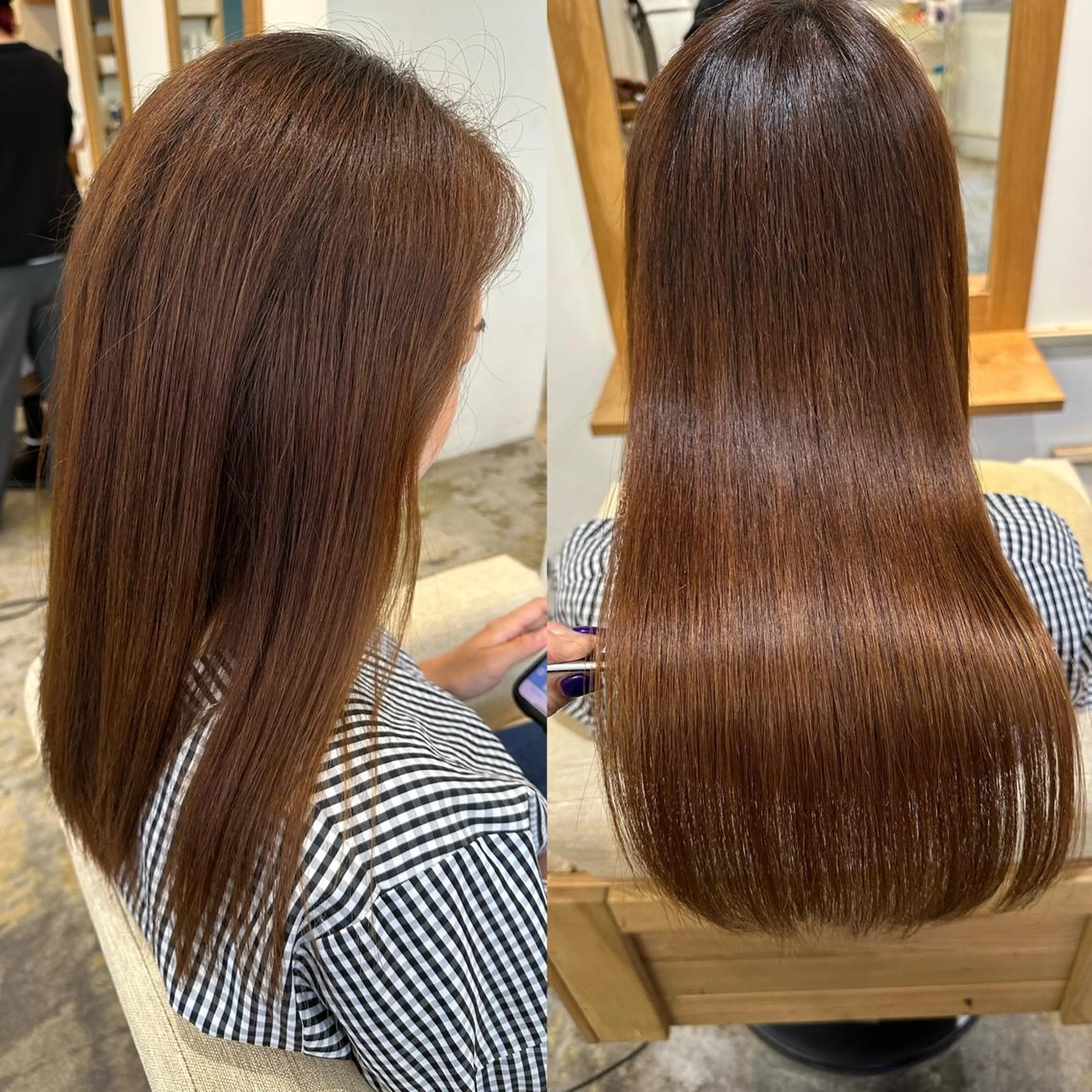 ミディアム 縮毛矯正 髪質改善×レイヤー 齊藤翔太のヘアスタイル