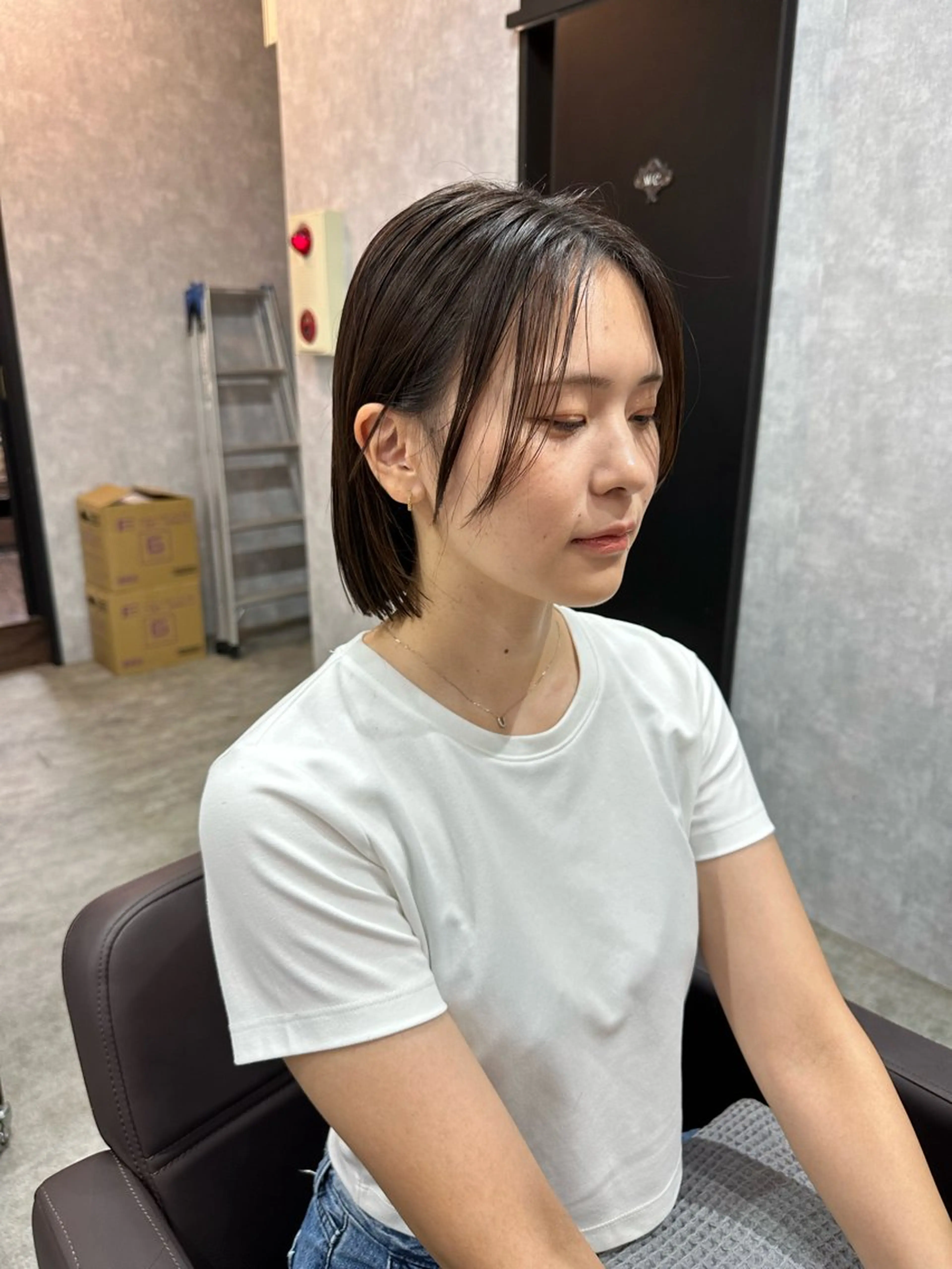 ショート 切りっぱなしボブ ショートボブ ハンサムショート 丸みショート ボブ カット ヘアカラー トリートメント C’LD hair  produce /シールドヘア所属・モテ髪/ボブ/ショー ト/アダチフウトのヘアスタイル