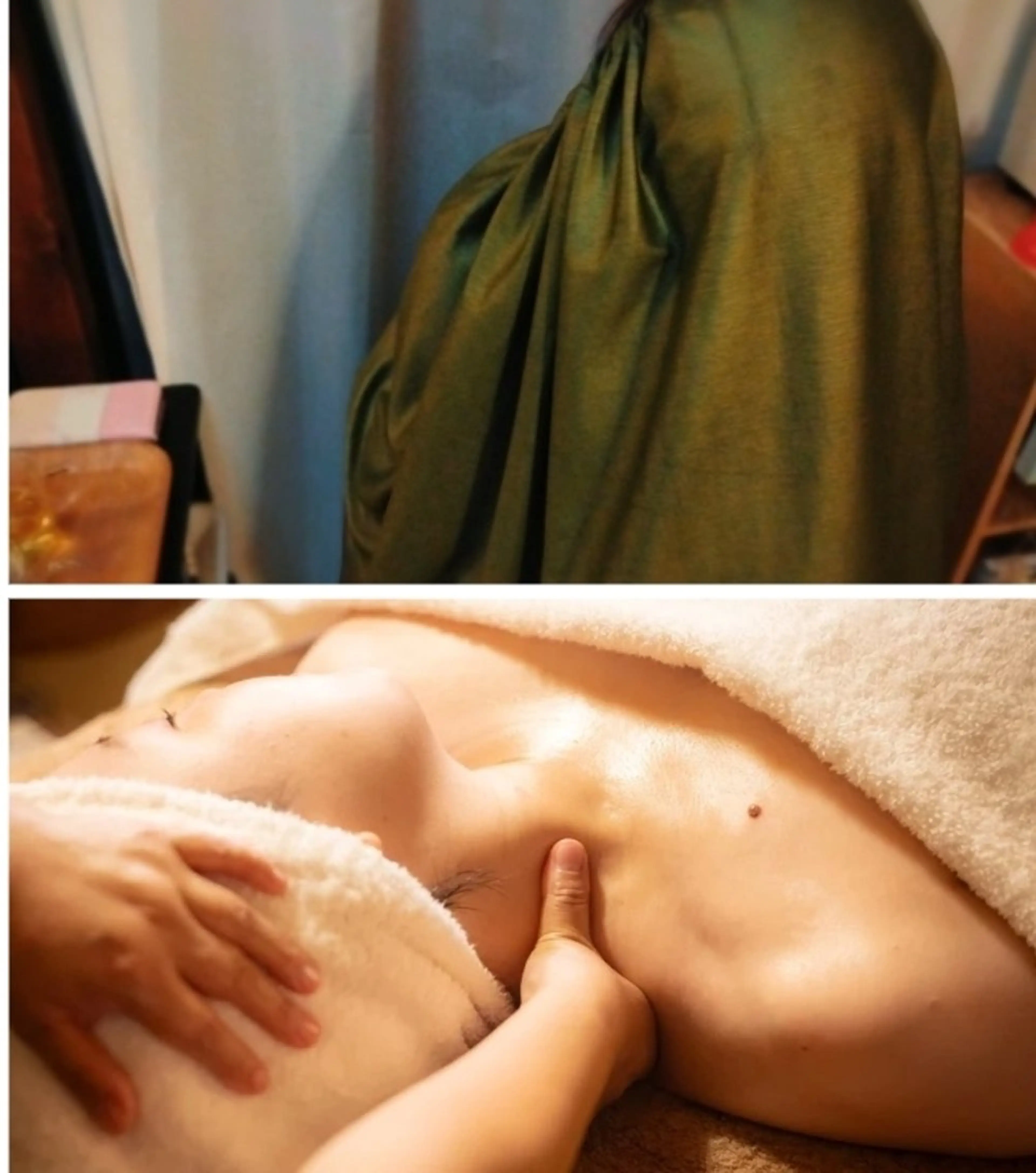 よもぎ蒸し40分＋顔凝り・デコルテリンパ20分/60分の写真