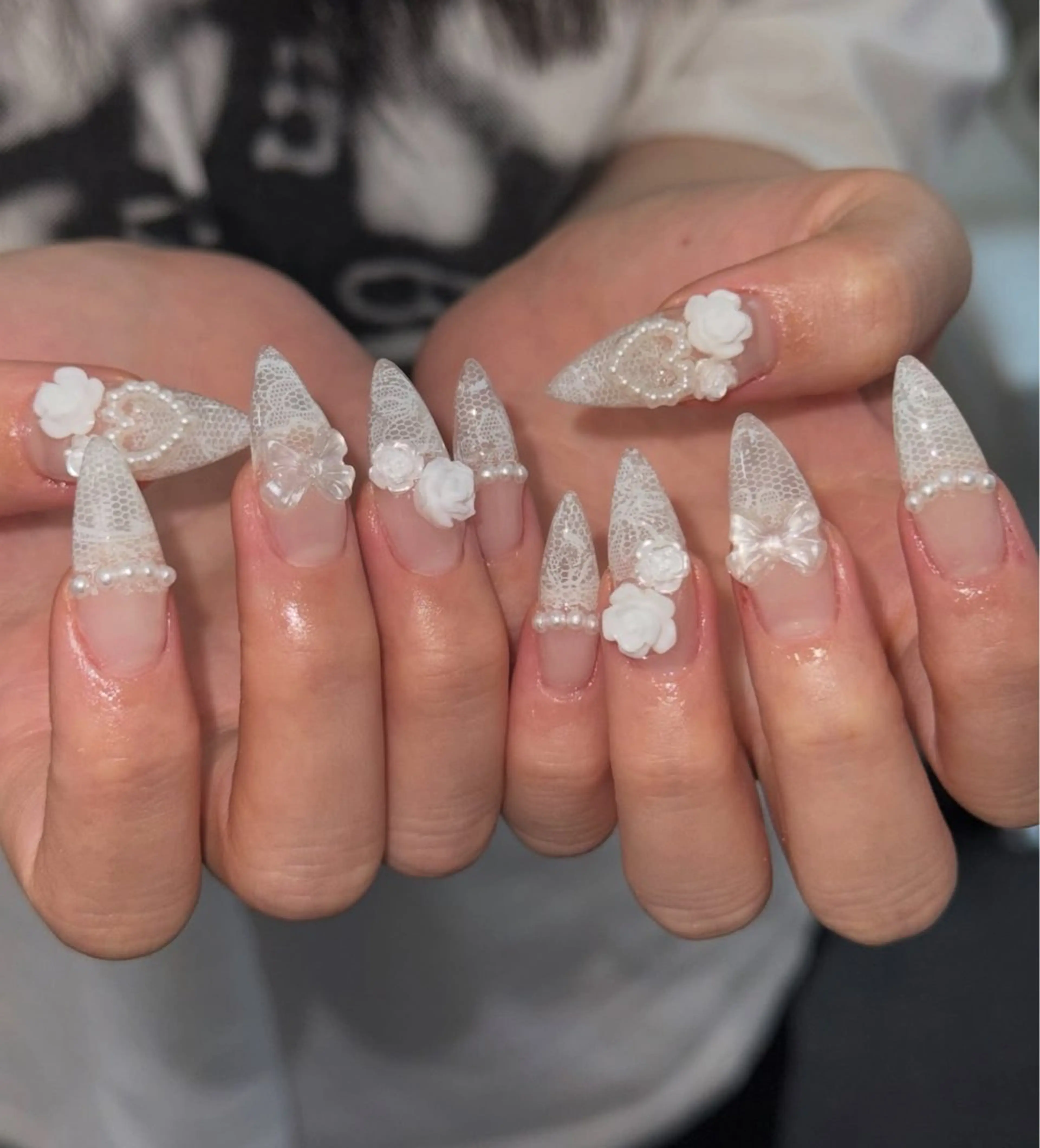 ネイル フレンチネイル キラキラネイル マグネットネイル ミラーネイル ニュアンスネイル ハンドネイル rina nailのネイルデザイン