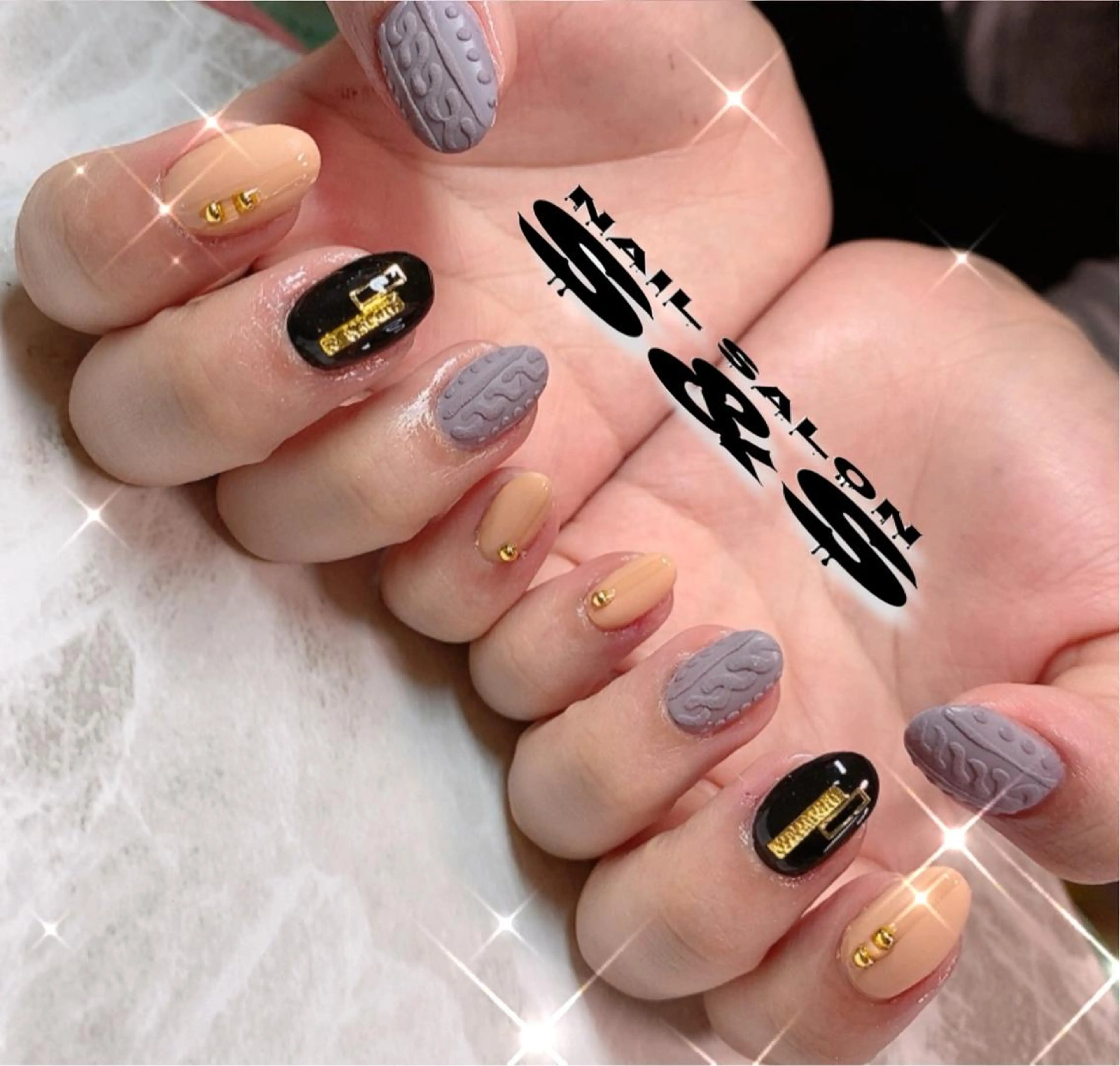 ネイル 長さ出し マットネイル メンズネイル 持ち込み スカルプネイル S&S 村田小百合のネイルデザイン