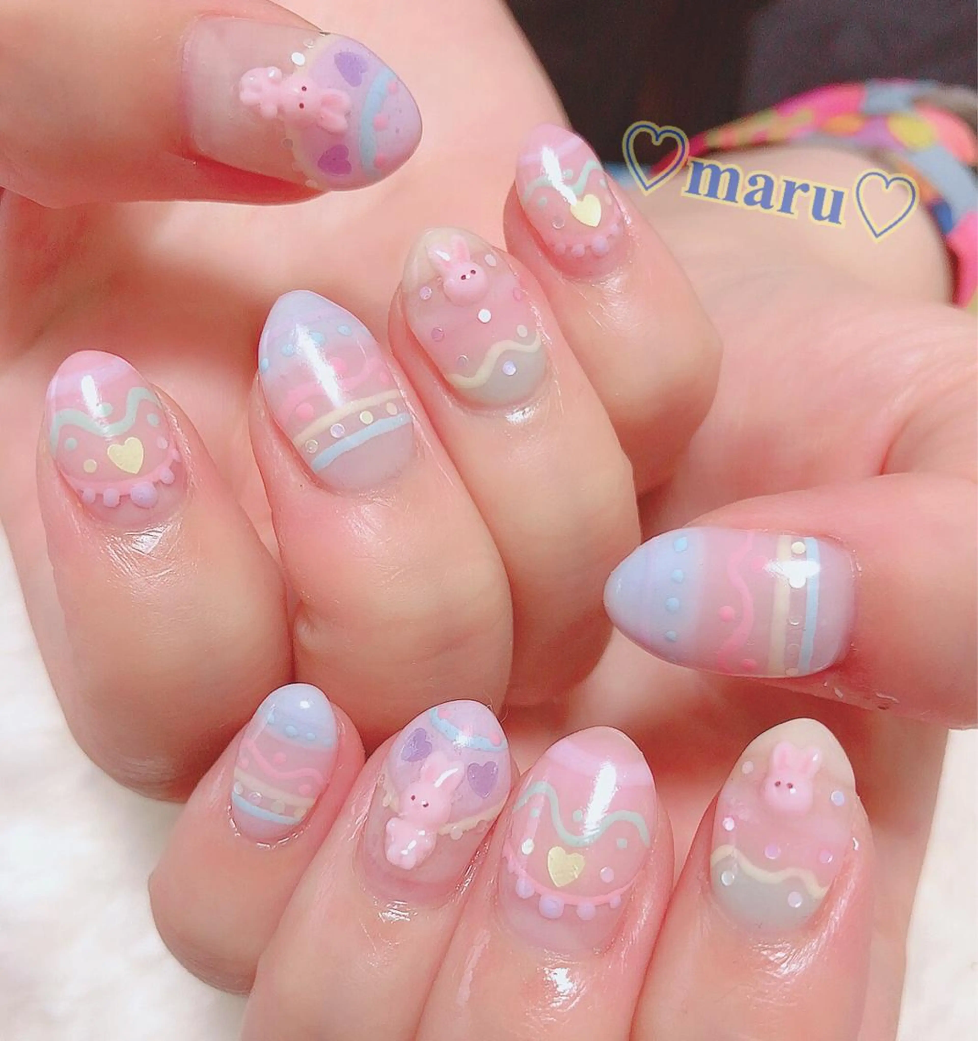 ネイル 持ち込み ハンドネイル フットネイル まるみ ♡のネイルデザイン