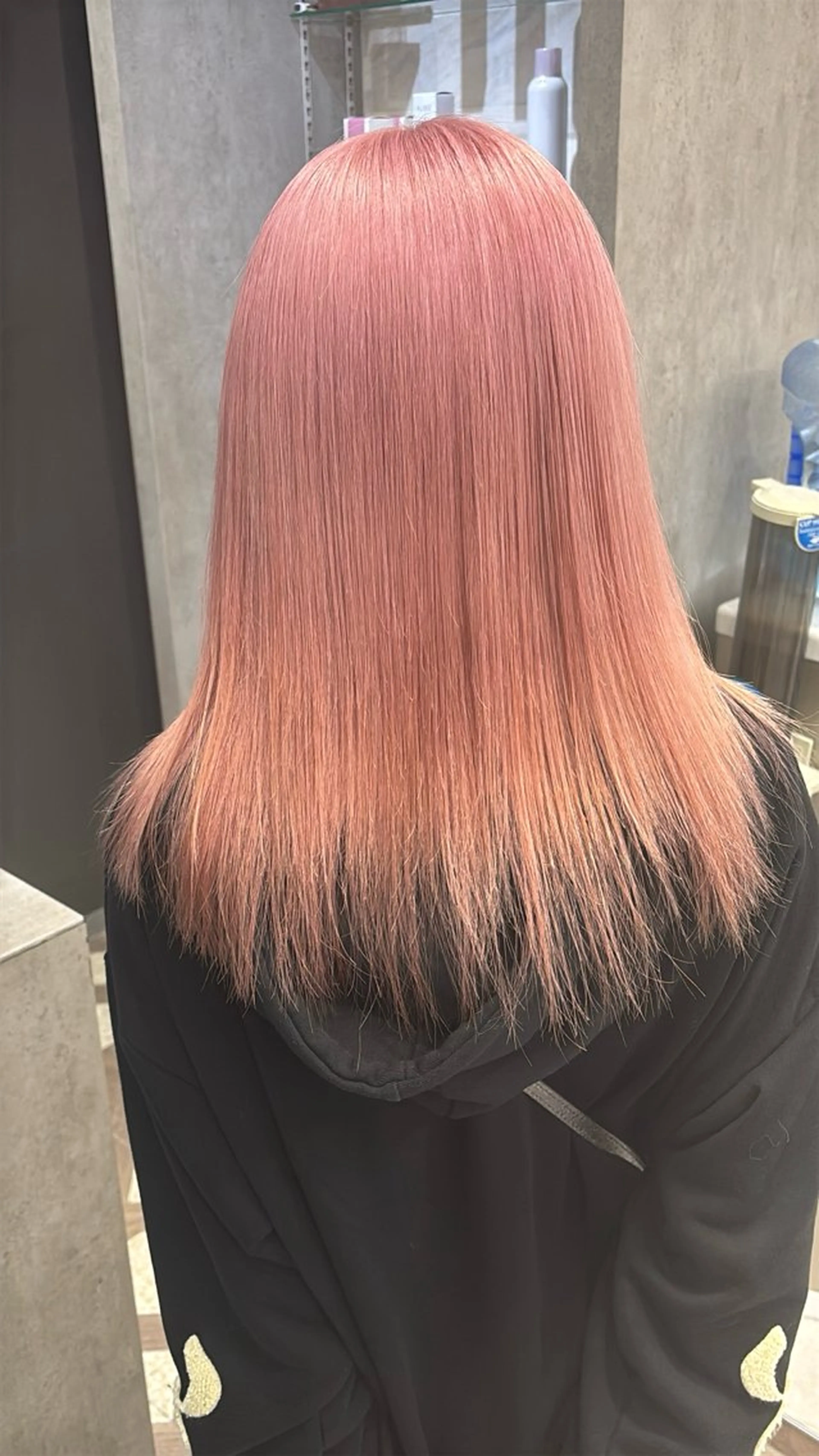 セミロング ヘアカラー トリートメント ヘッドスパ ヘアセット 韓国ヘア/ブリーチ無 しWカラー/オリーブのヘアスタイル