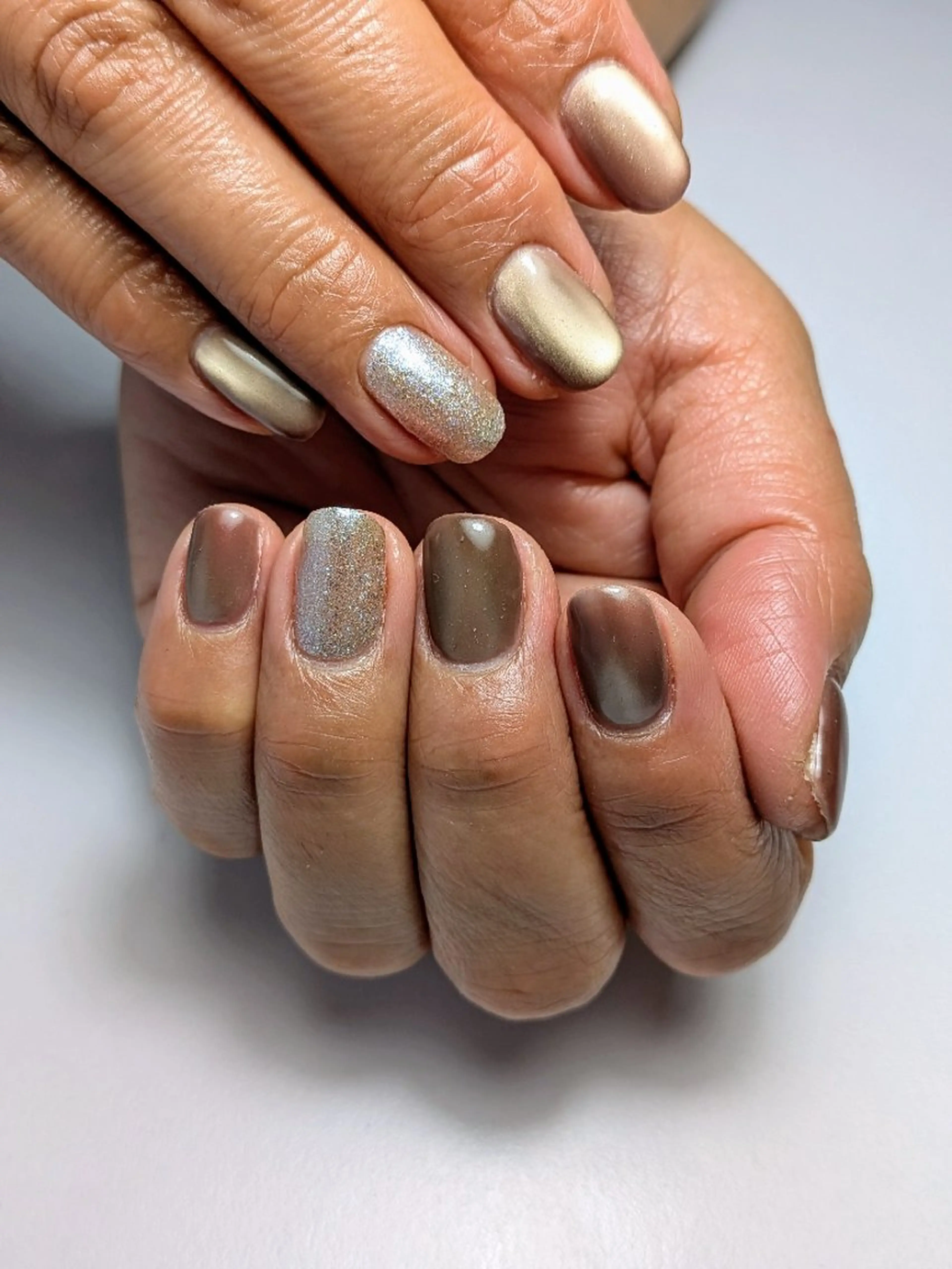 ネイル ラメ(グリッター) マグネットネイル ハンドネイル フットネイル ネイルリノ所属・堀 奏子のネイルデザイン