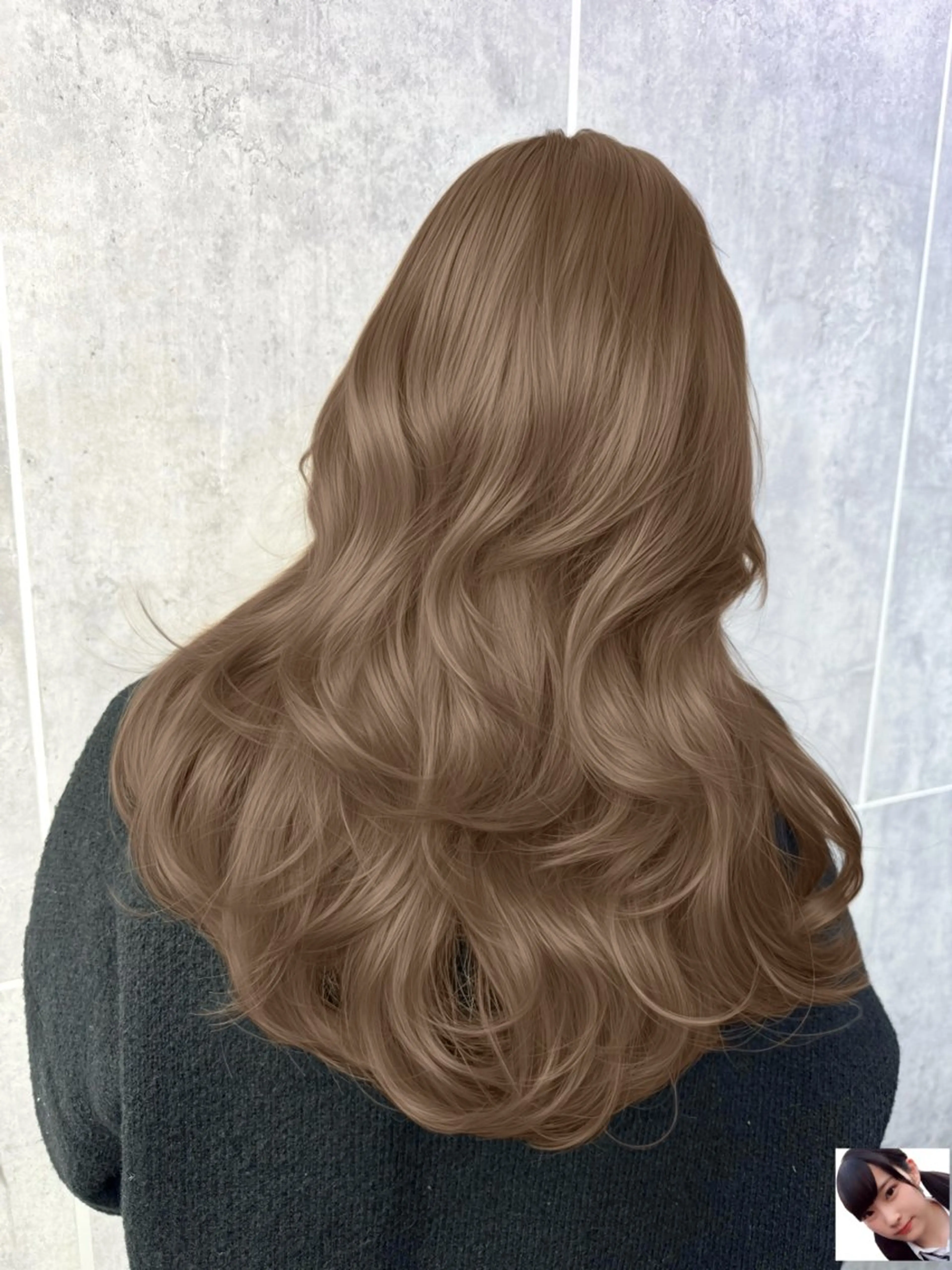 期間限定🩵全体カット🤍➕艶カラー➕表面コーティングトリートメント➕コテ巻き🫧の写真