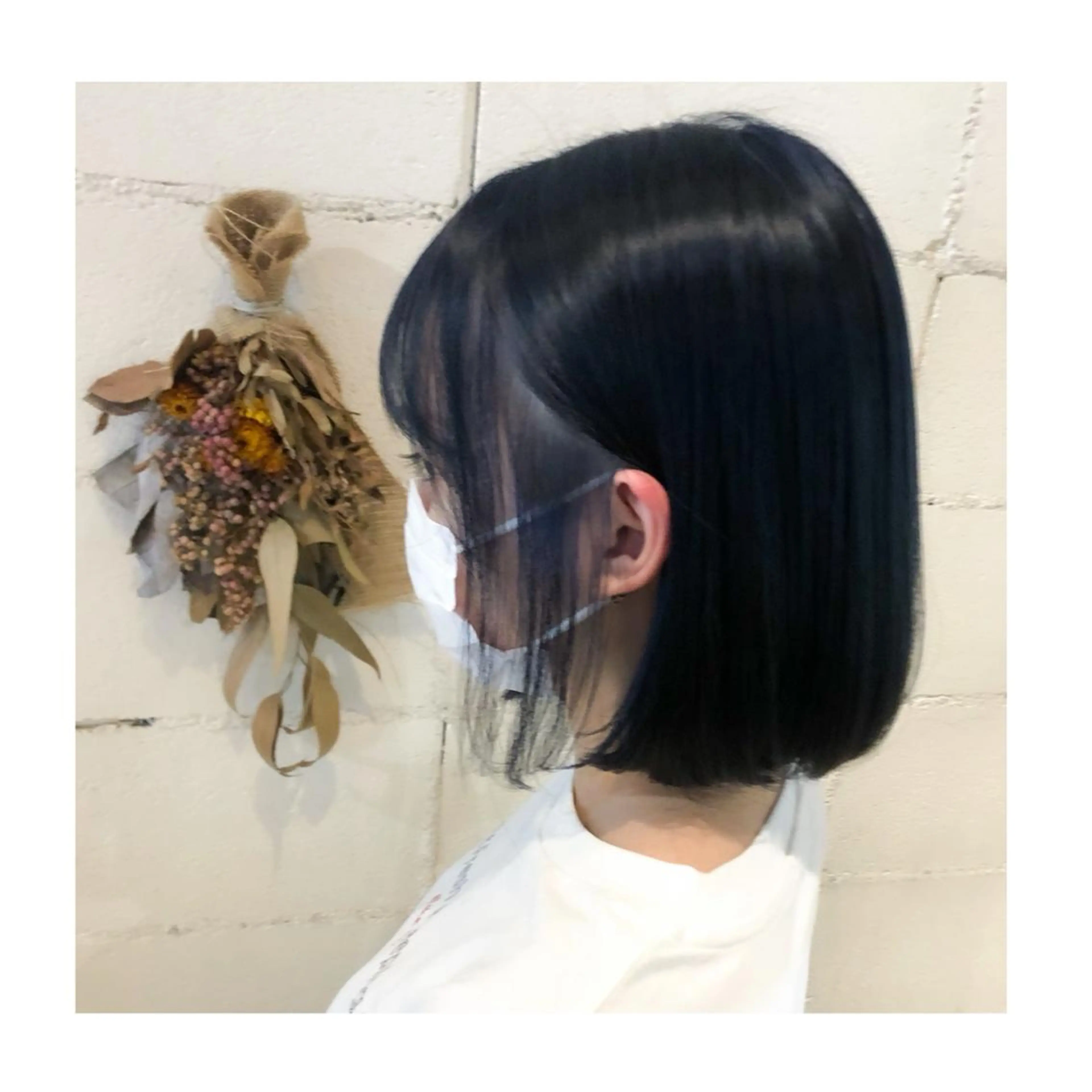 ミディアム カラー ブリーチ ネイビーカラー ヘアカラー トリートメント ❁⃘ ち だ り さ ❁⃘のヘアスタイル