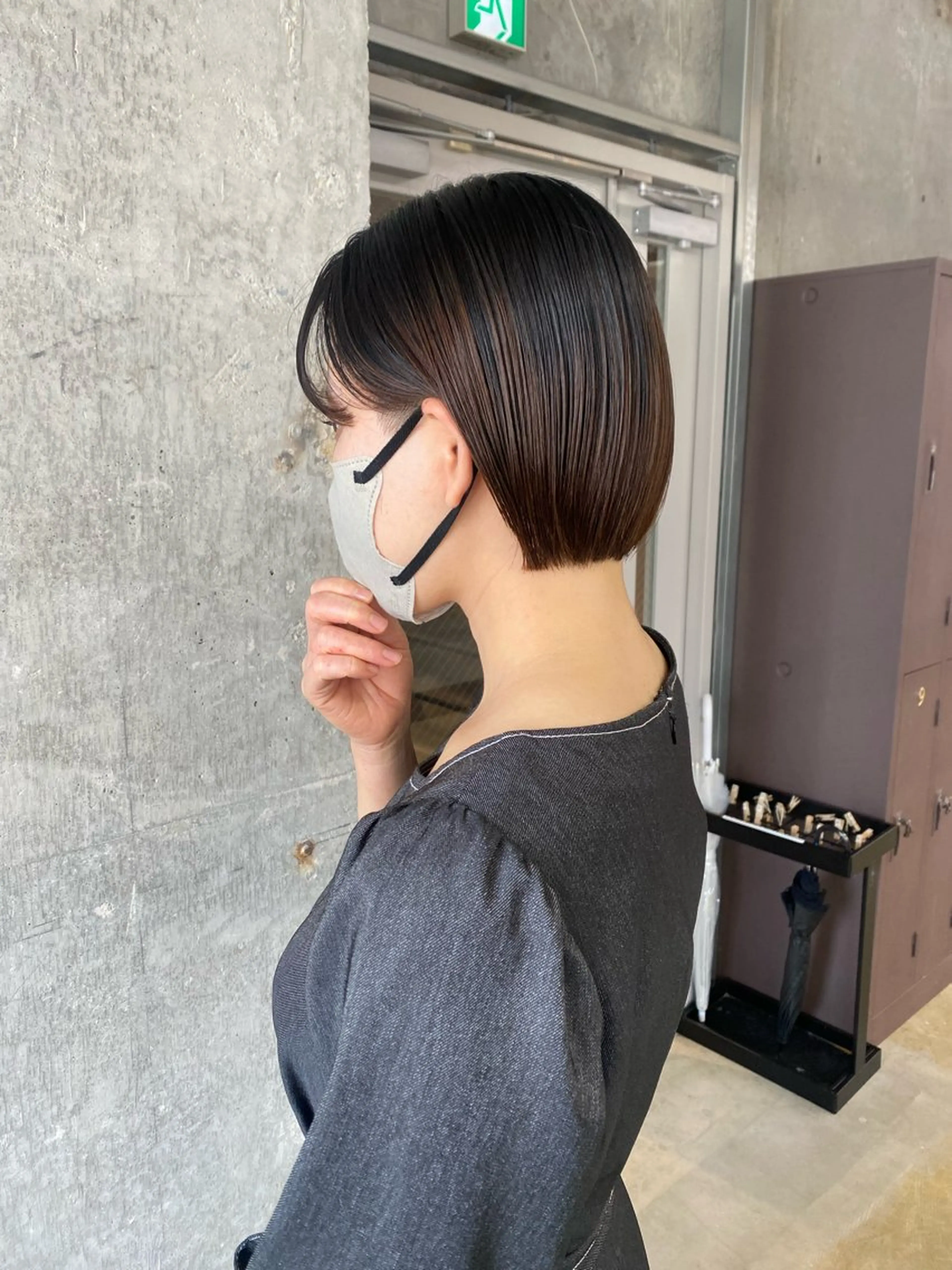 ショート 暖色カラー/オリーブ /ミニボブ/白柳美空のヘアスタイル