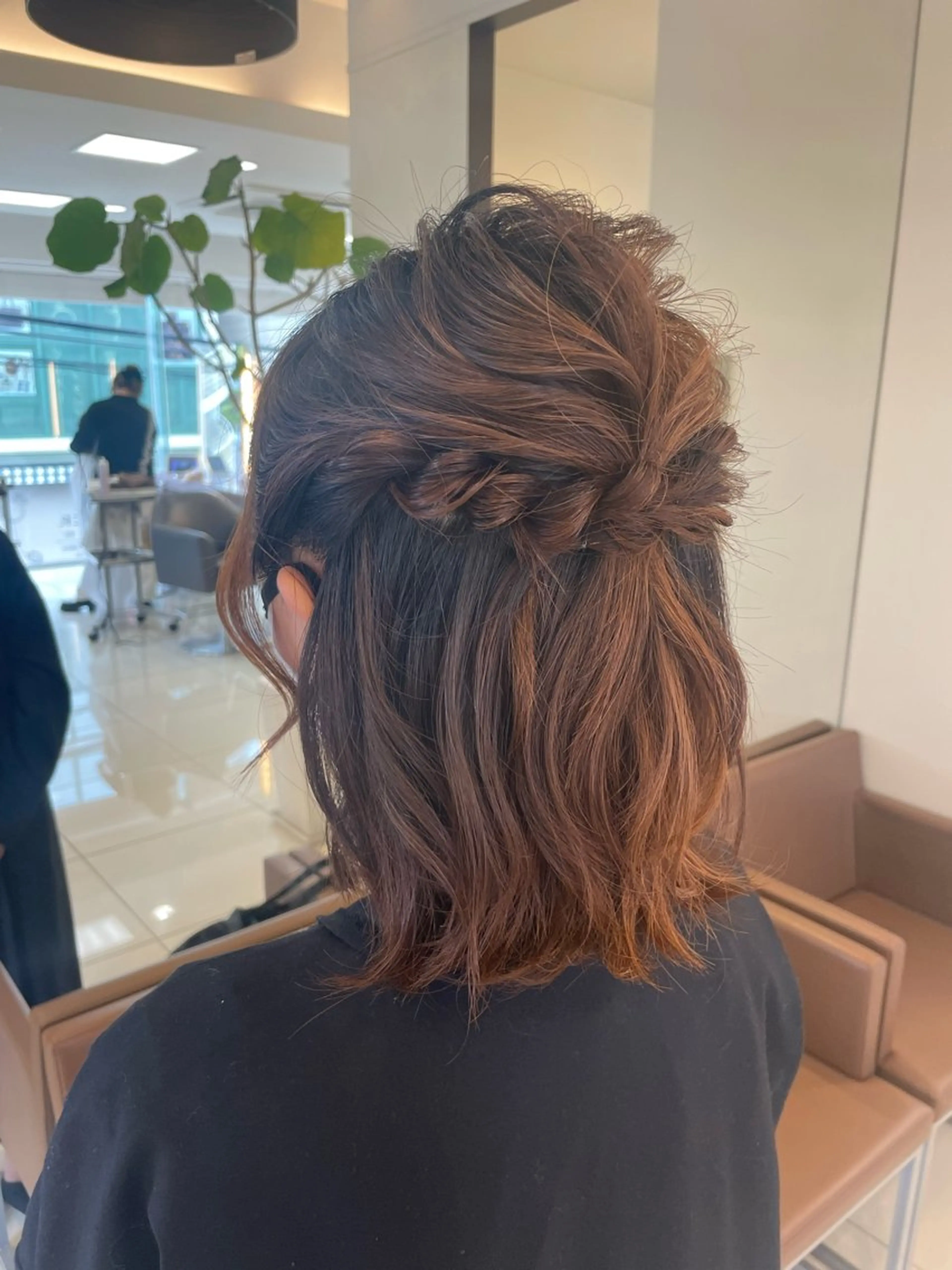 ミディアム ヘアセット 鎌倉/アレンジ/暗髪 /髪質改善/ ユキミのヘアスタイル