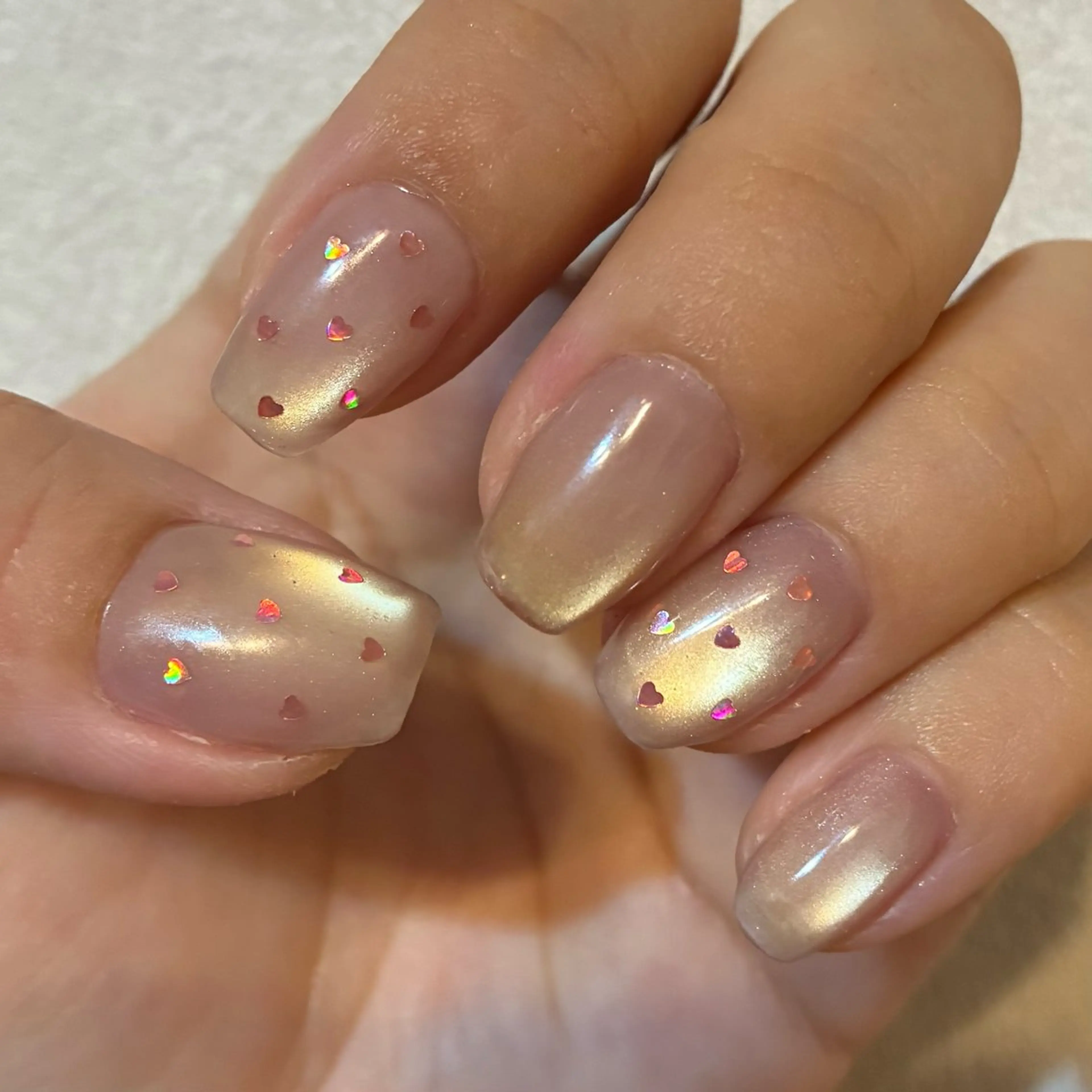 ネイル ハート ハンドネイル mumjyu所属・mumjyu MIKAのネイルデザイン