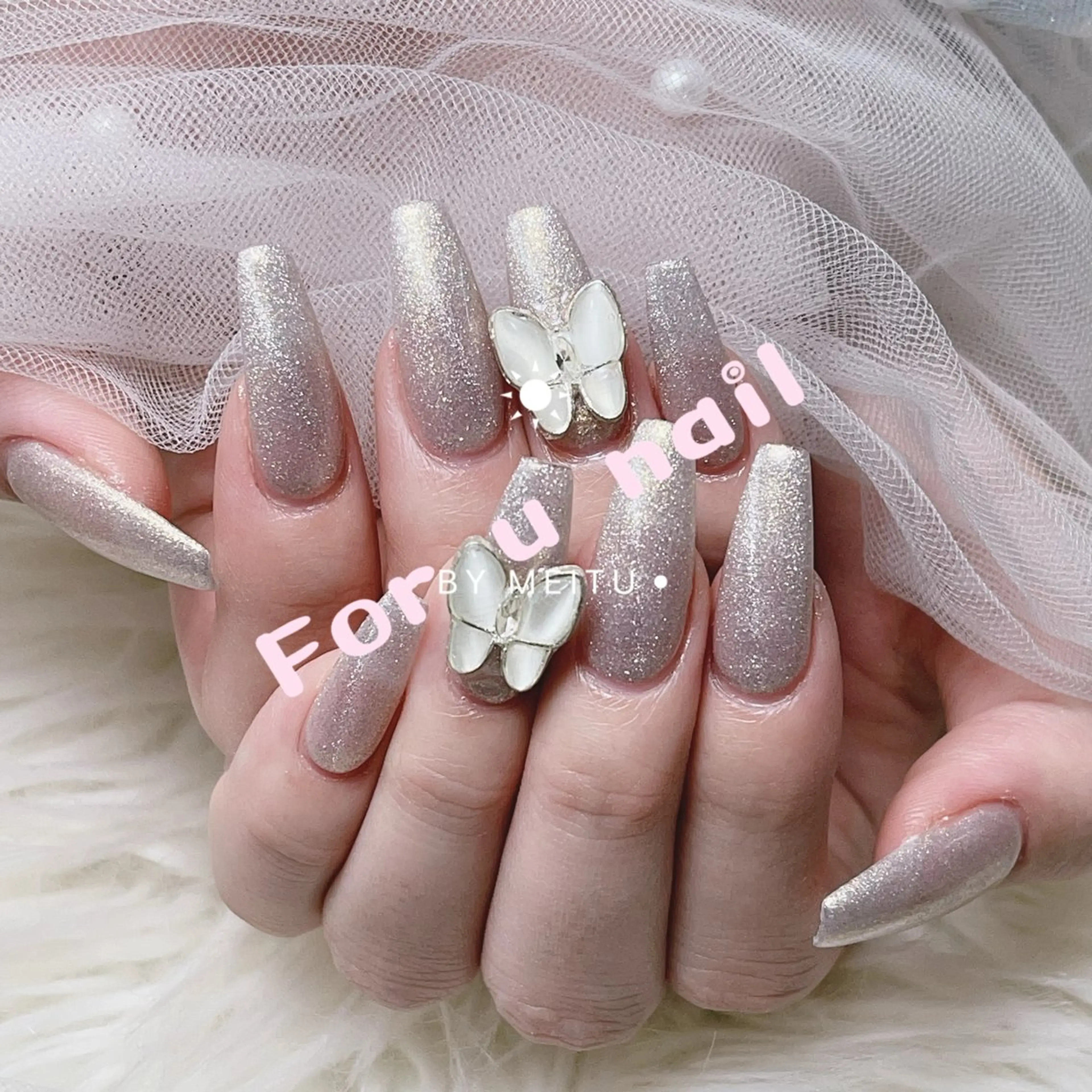 メンズ ネイル アートネイル フレンチネイル ジェルネイル キラキラネイル パラジェル ハンドネイル Bloom スカルプ専門店のネイルデザイン