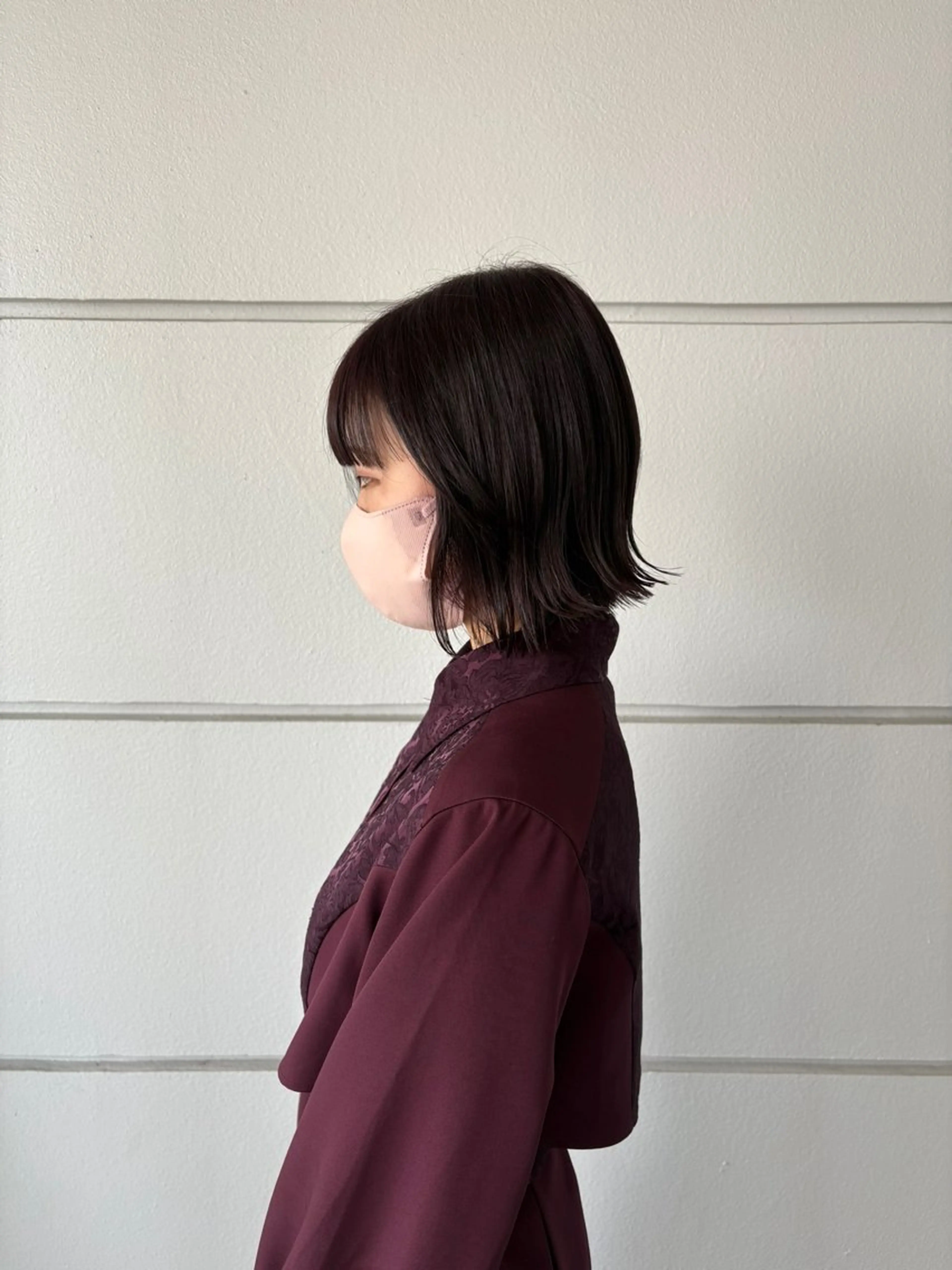 カラー カシス ボブ 🔥髪質改善×似合せ 🔥【天神美容室】のヘアスタイル