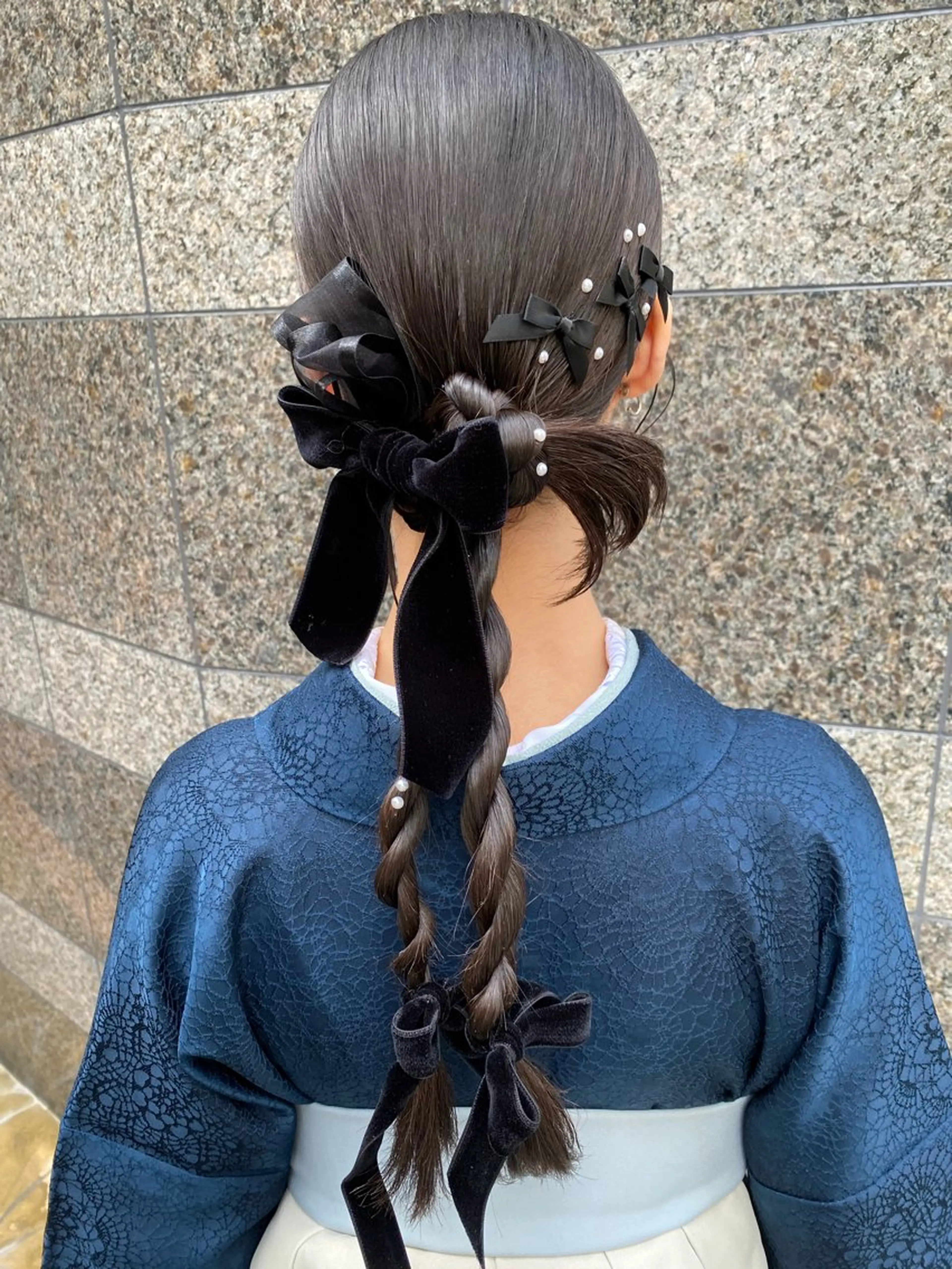 ロング ヘアアレンジ 卒業式のヘアスタイル akim kaminoke所属・矢場町 🌟yopiのヘアスタイル