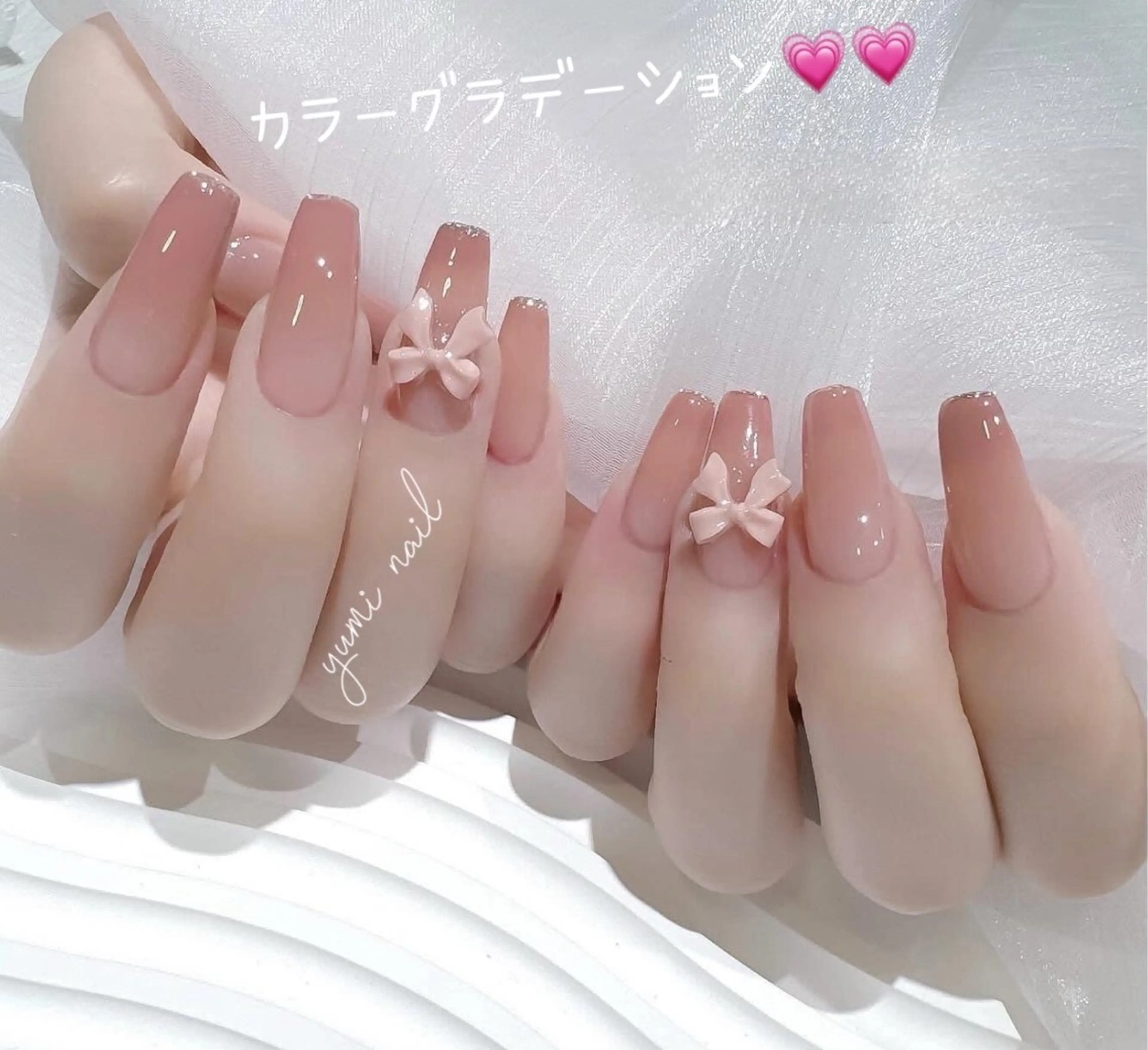 ネイル ハンドネイル 𝐲𝐮𝐦𝐢🎀 長さ出しデザイン専門のネイルデザイン
