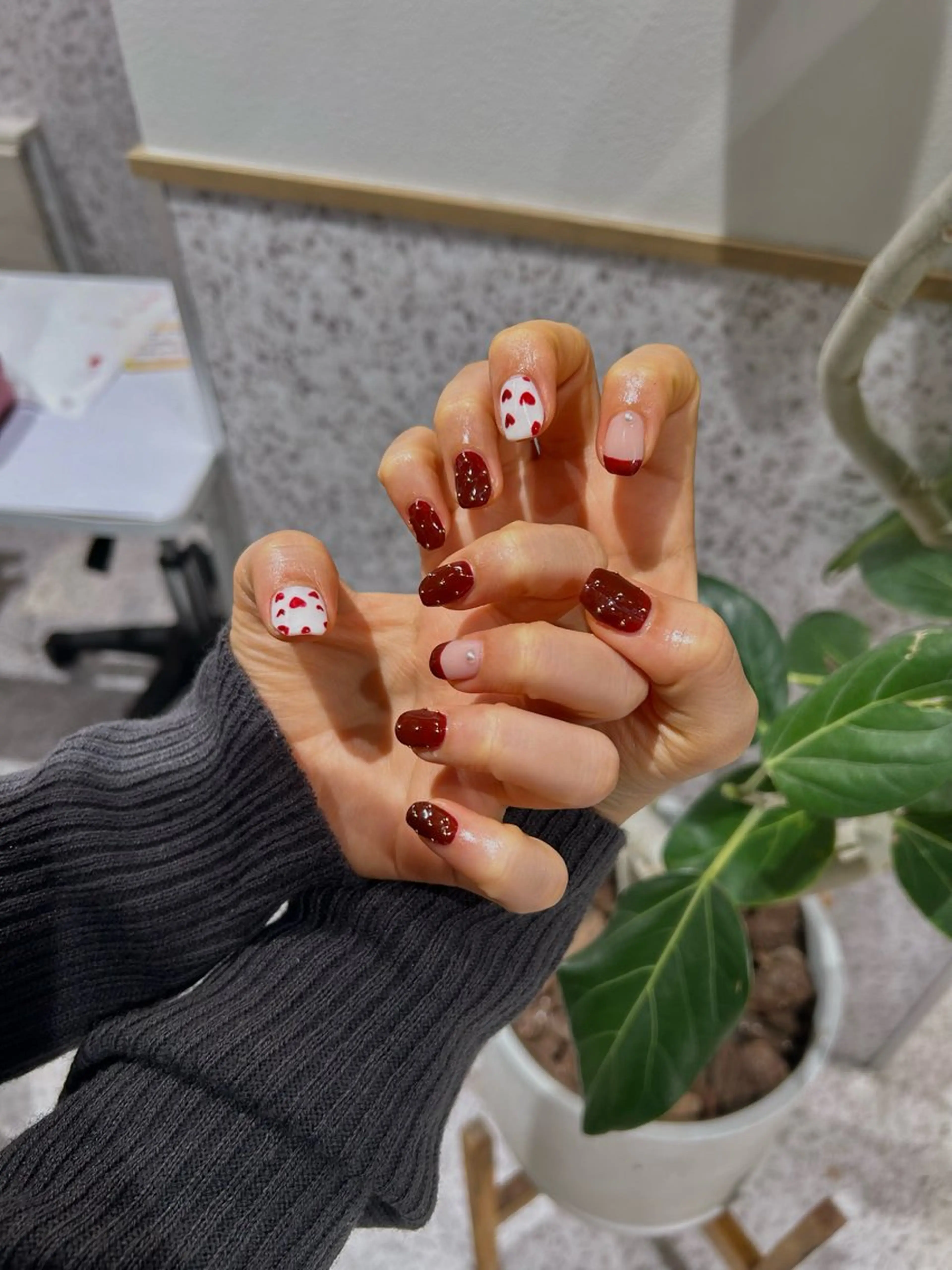 ネイル 成人式 長さ出し 韓国ネイル ショートネイル ♡ハイトーン★ ネイル/しの♡のヘアスタイル