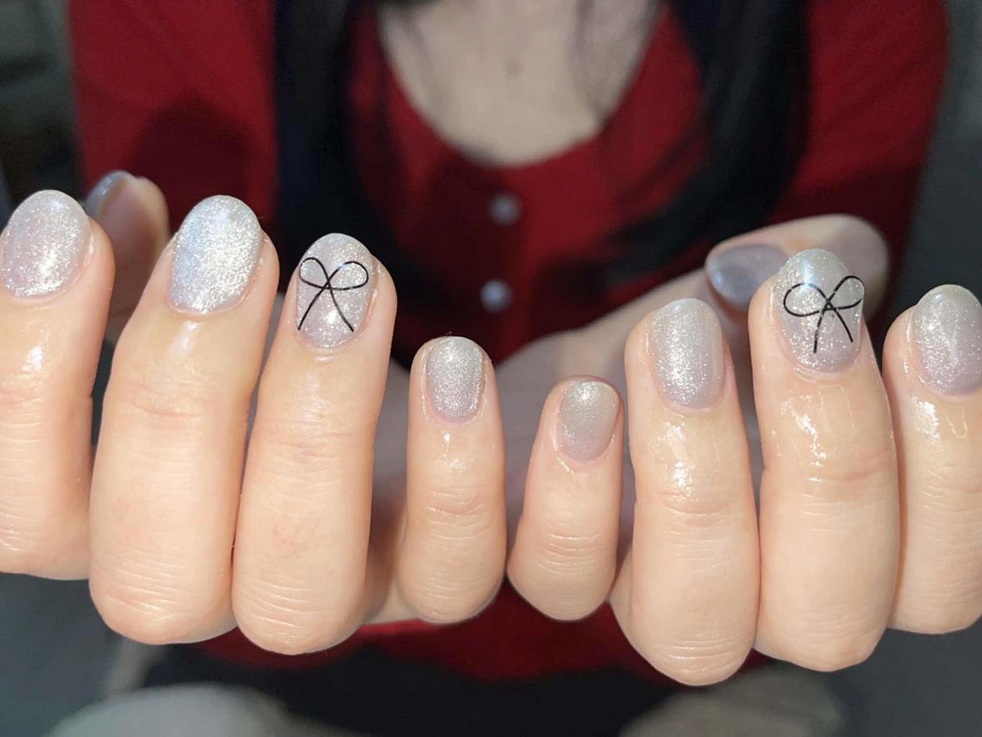 ネイル ハンドネイル ki🍒🍒 ki ツルツルネイルのネイルデザイン