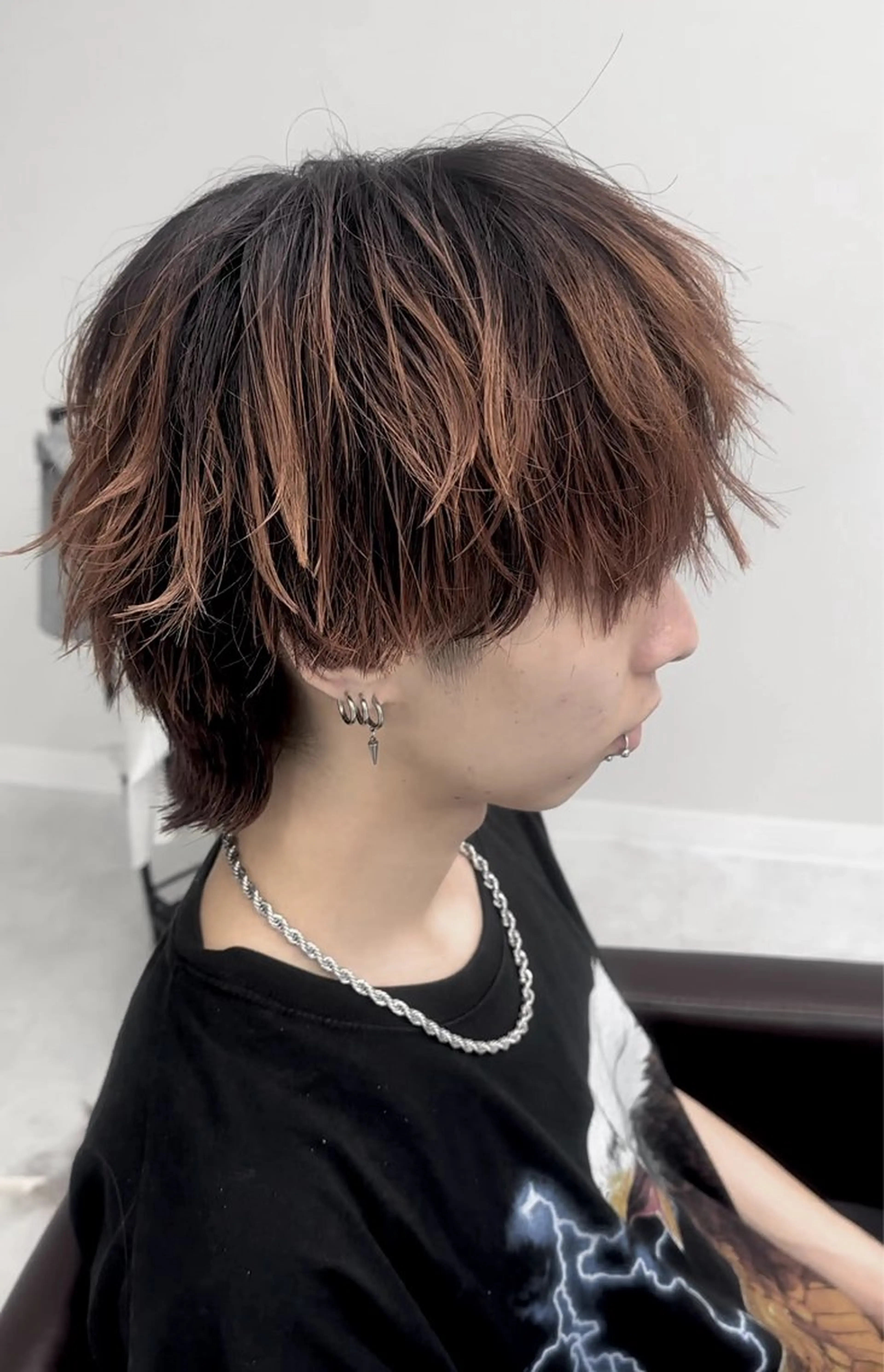 メンズ カット ニュアンス/フェザー /ウルフ/伶馬のヘアスタイル