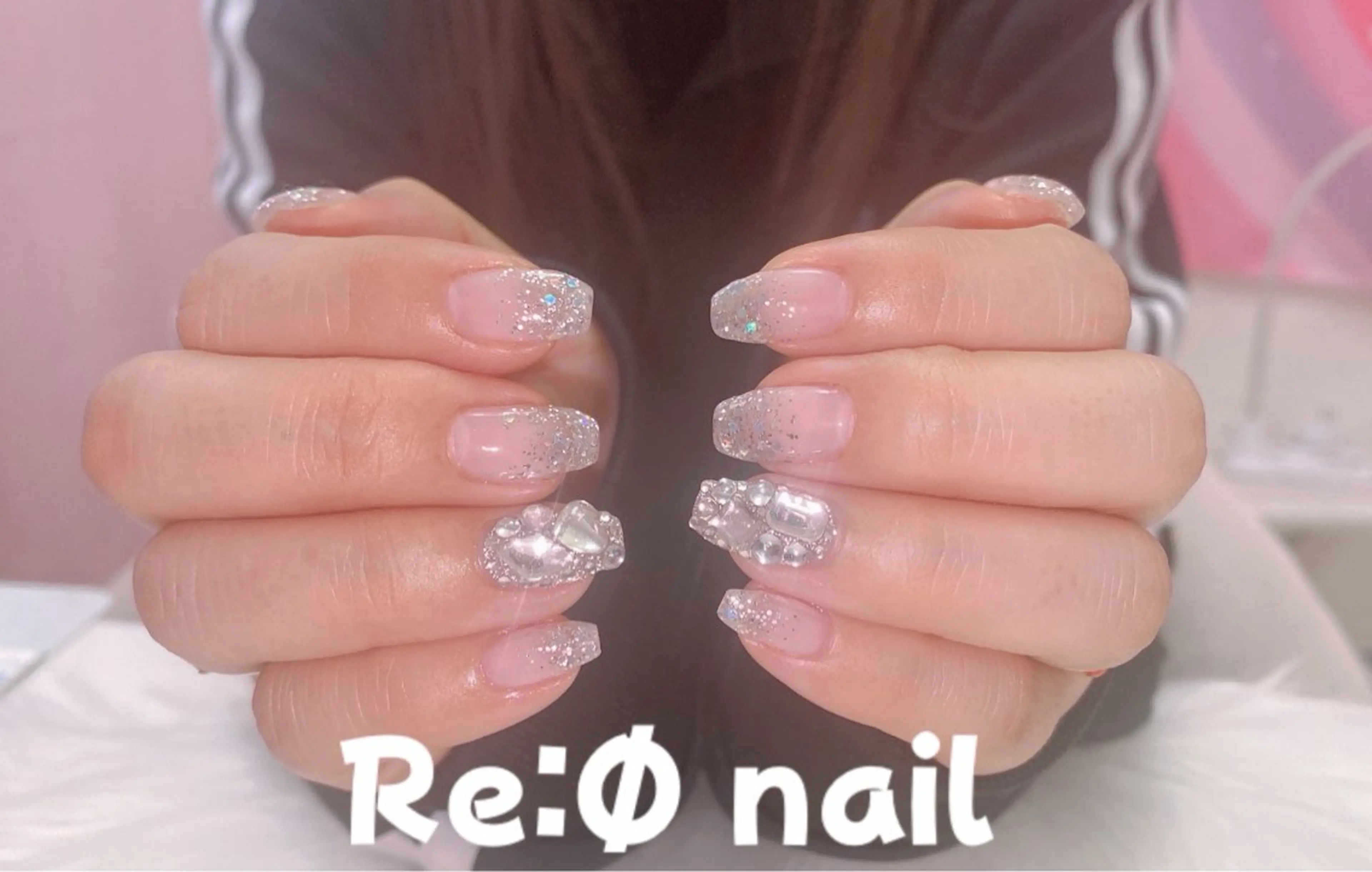 ネイル シルバー ハンドネイル Re:Ø nail 🩵TSUJIのネイルデザイン