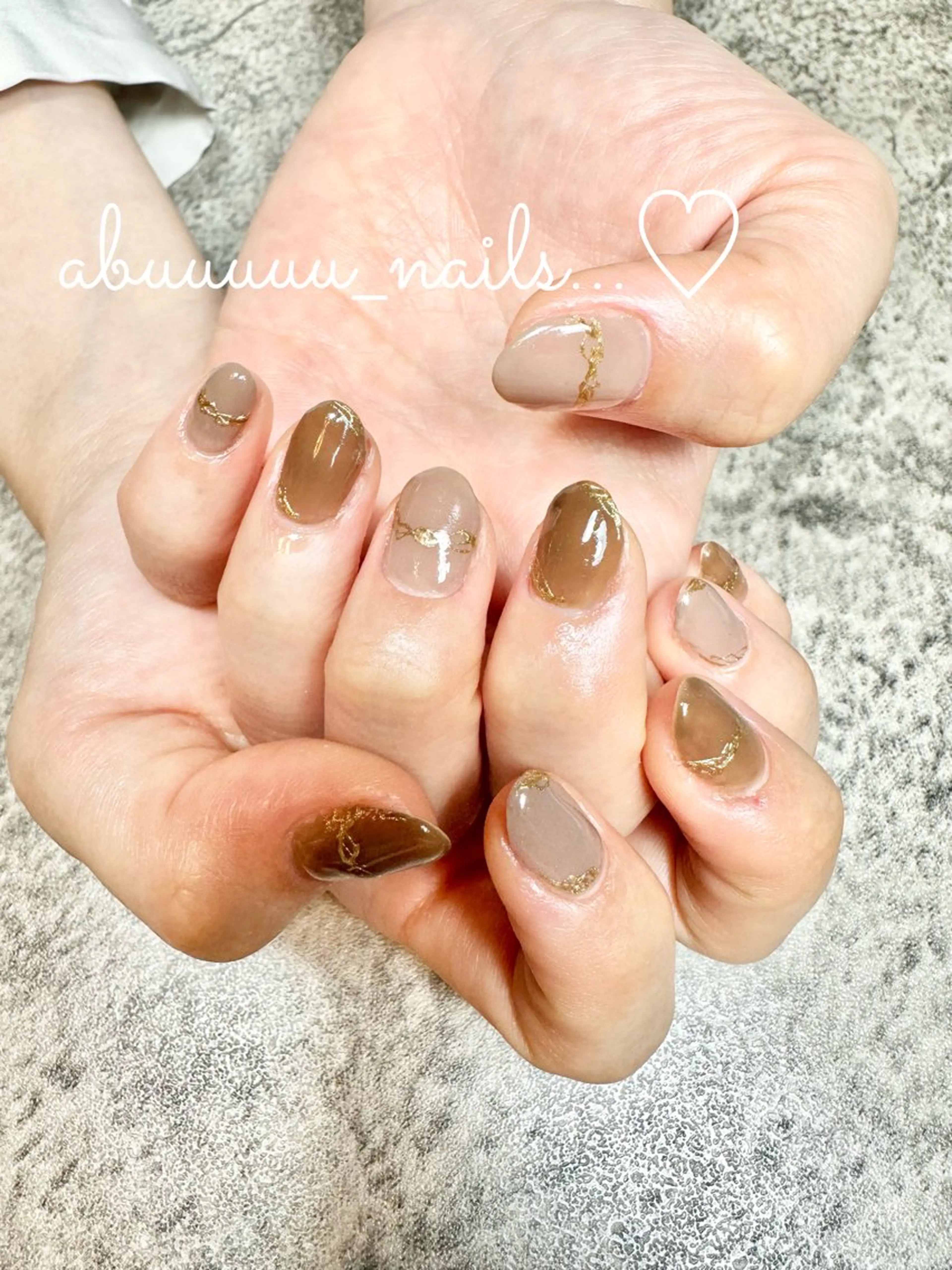 ネイル アートネイル ミラーネイル abuuuuu nailsのネイルデザイン