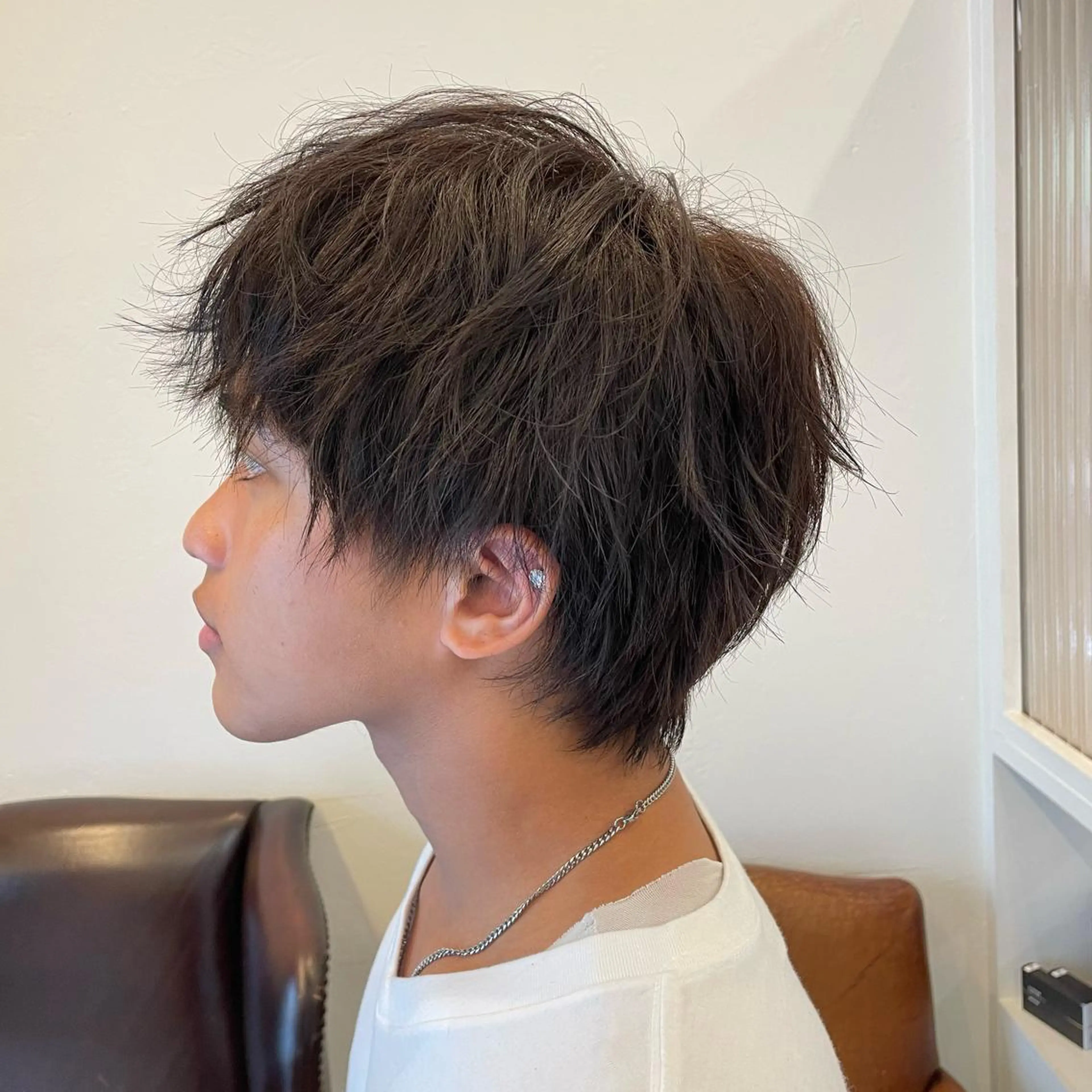 ショート メンズ マッシュ メンズウルフカット ウルフカット 畠山 渚のヘアスタイル