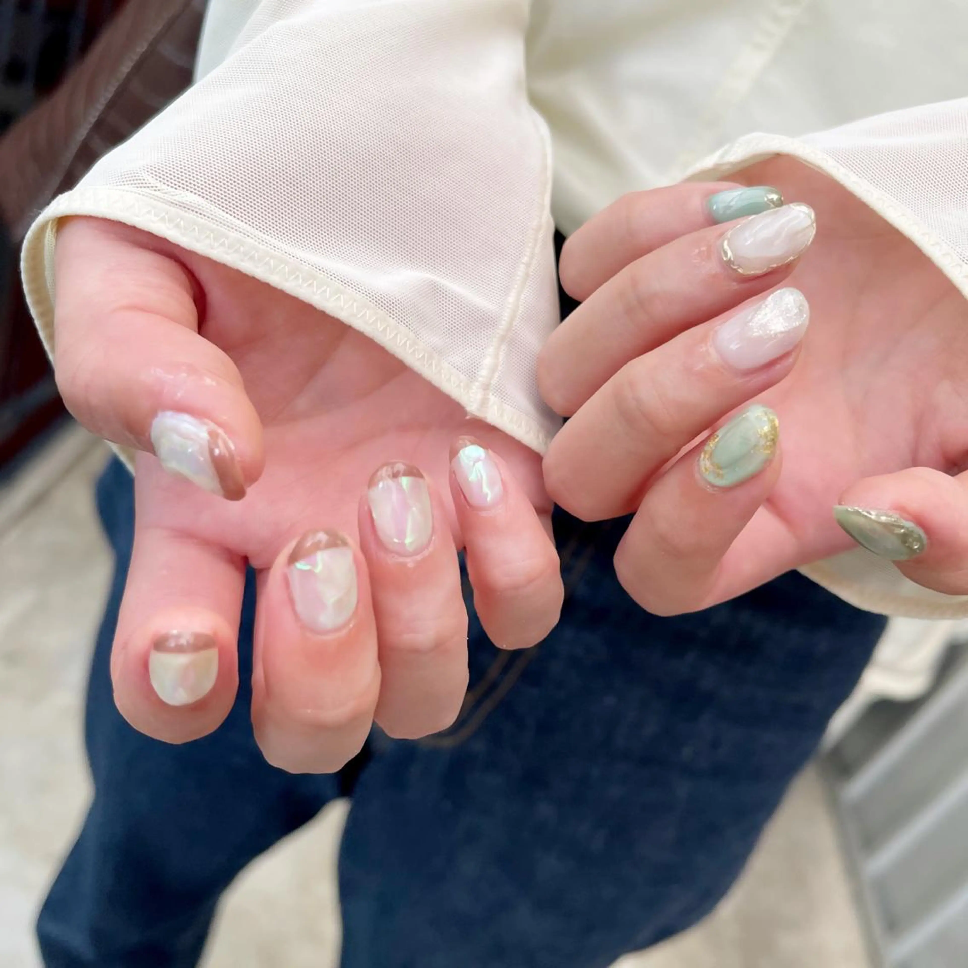 ネイル ニュアンスネイル ぷっくりネイル BINEL REINAのネイルデザイン