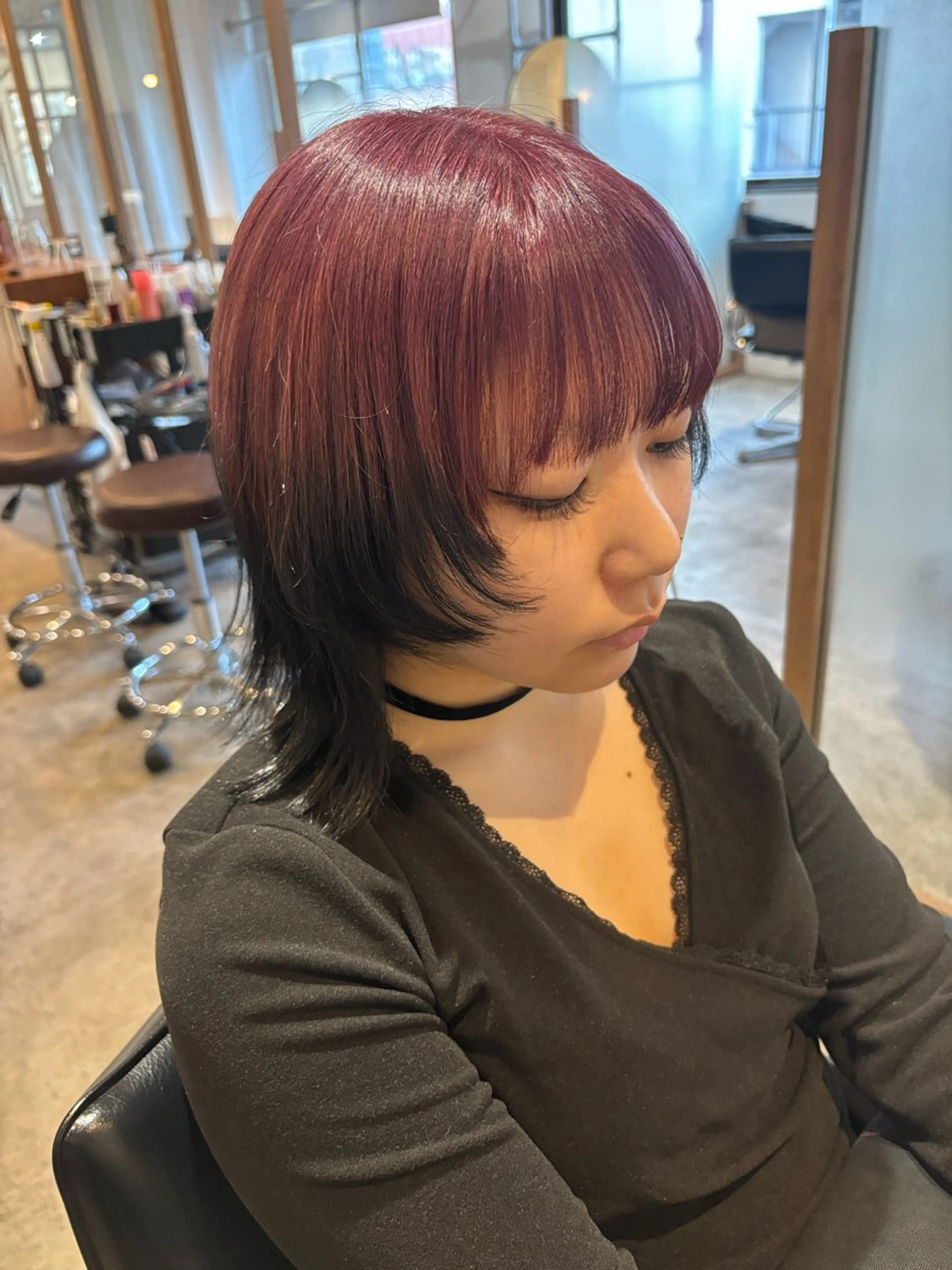 セミロング カラー カット ヘアカラー Hayashi Shioriのヘアスタイル