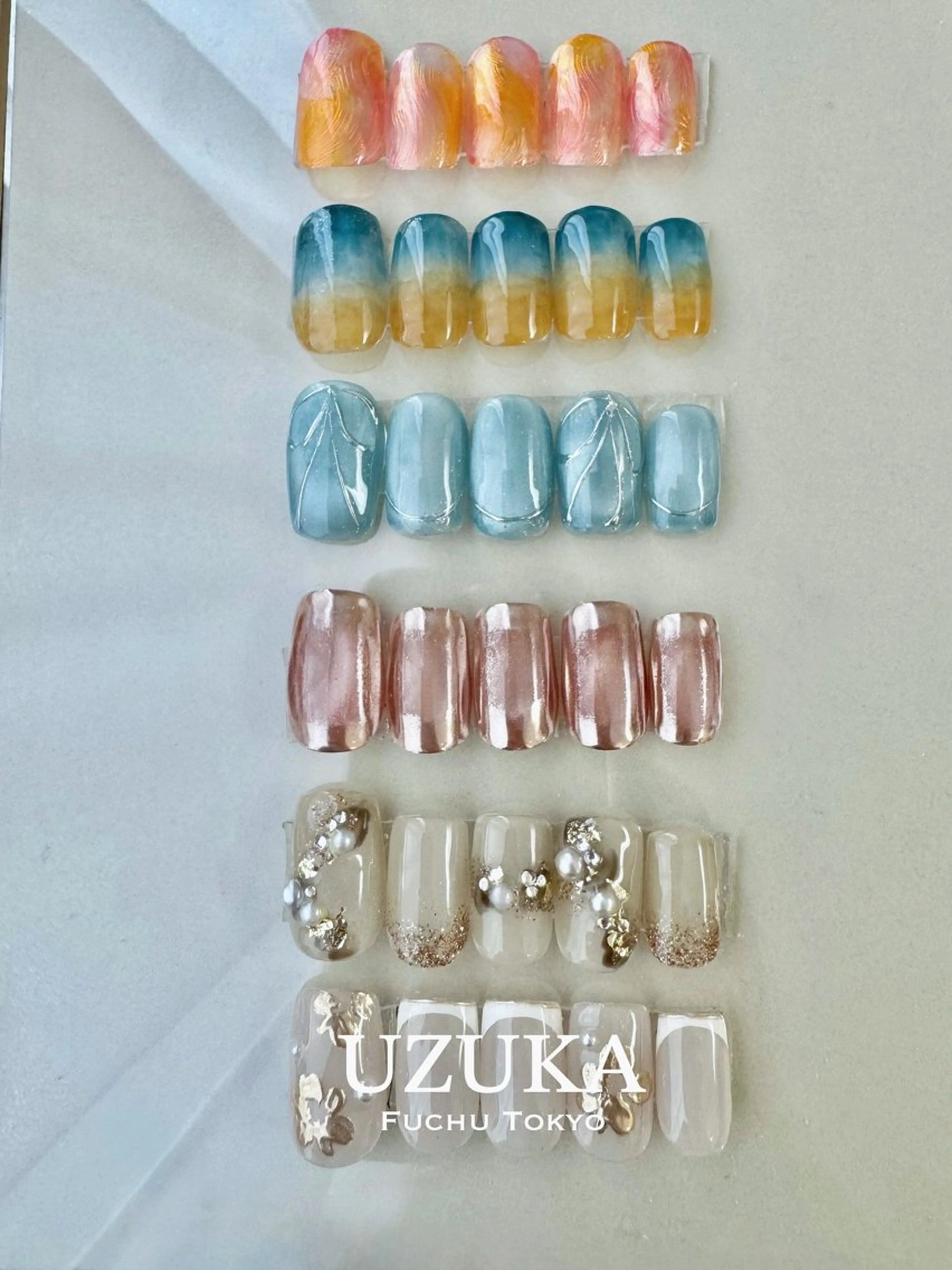 ネイル マグネットネイル 夏ネイル 【 enn 】 Uzuka Yukaのネイルデザイン