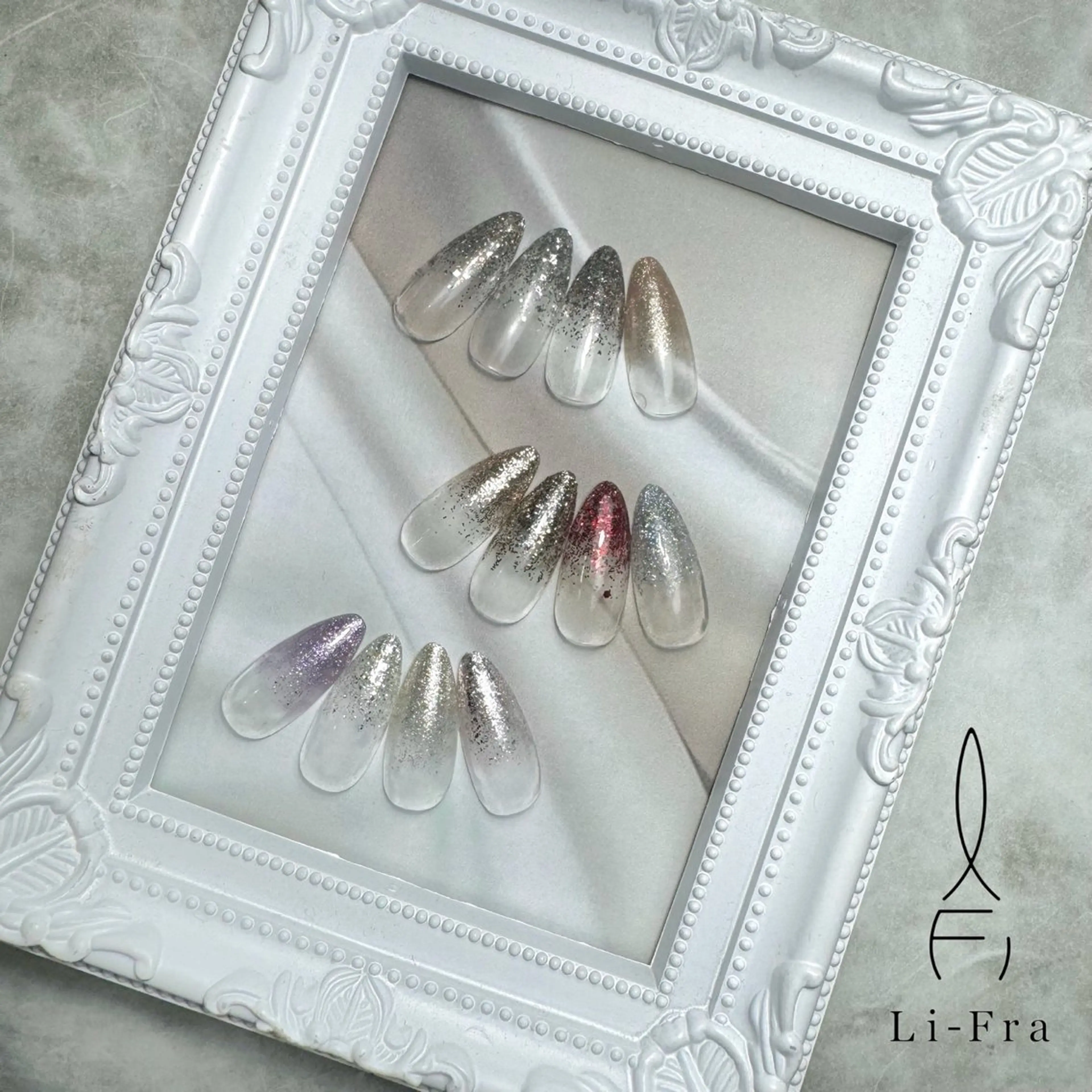 ネイル ラメ(グリッター) ラメグラデーション lifra AMIのネイルデザイン