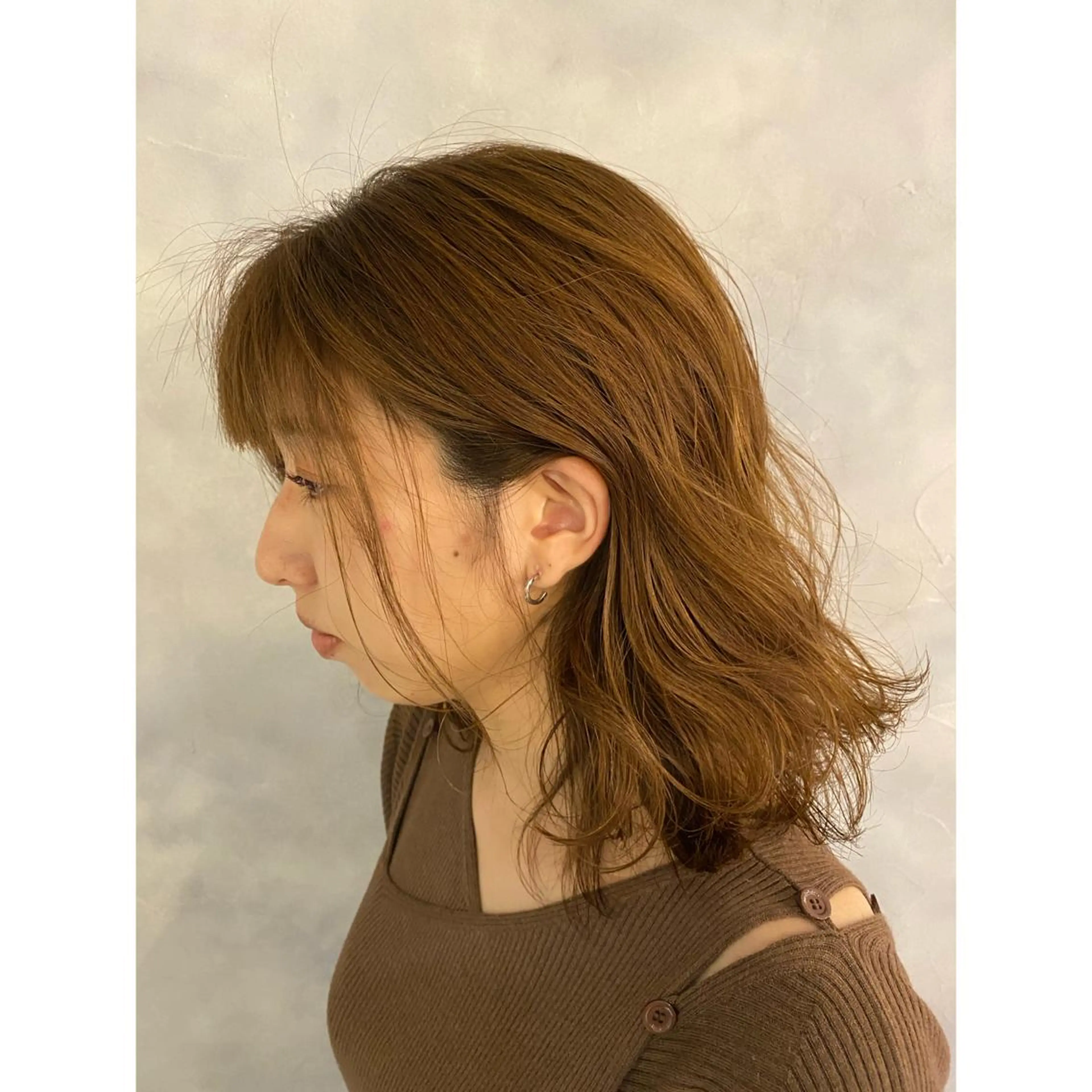 ミディアム カラー 透明感カラー イルミナカラー カット トリートメント 田上 (たのうえ)のヘアスタイル