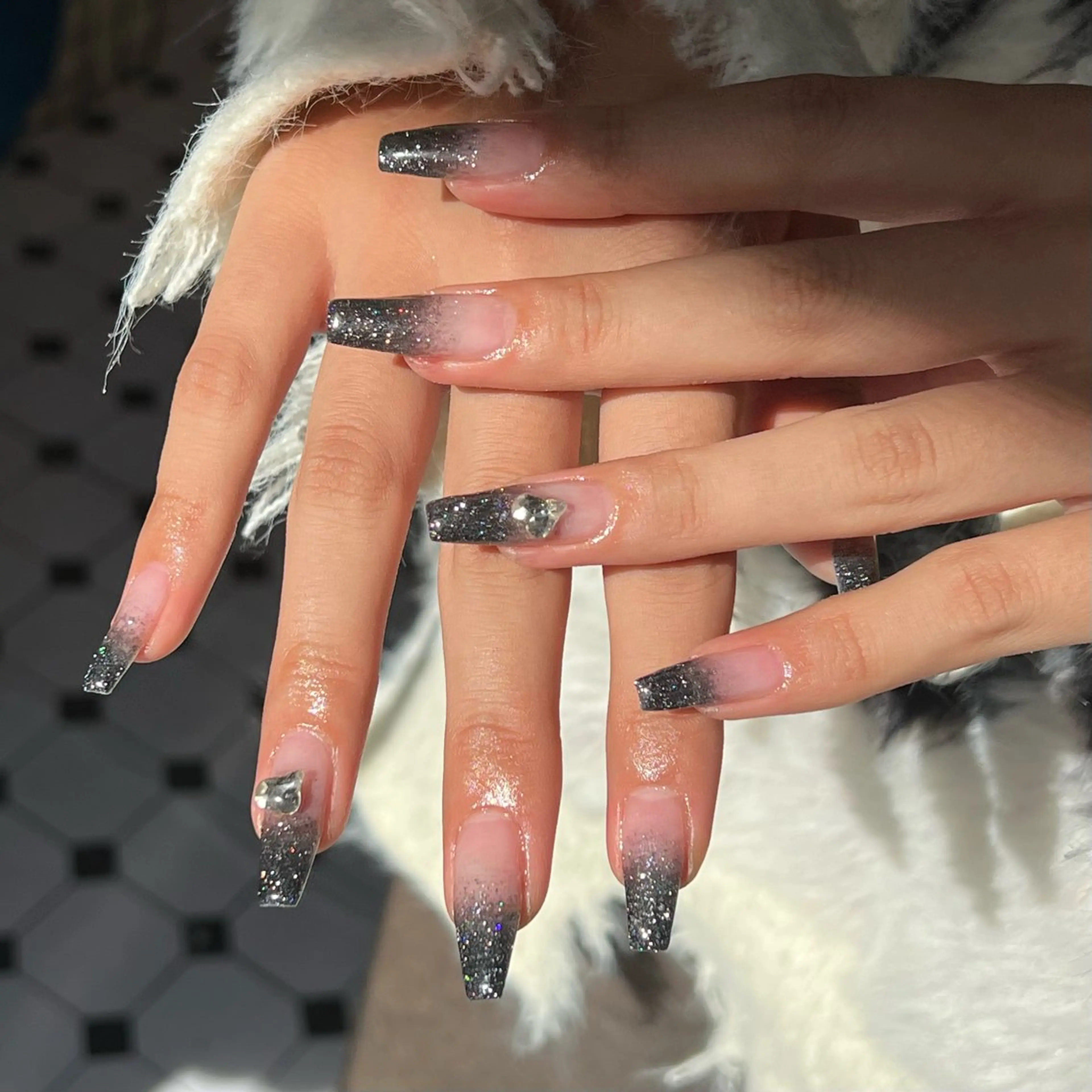 【ジェルオフ有】ラメグラデーション✨の写真